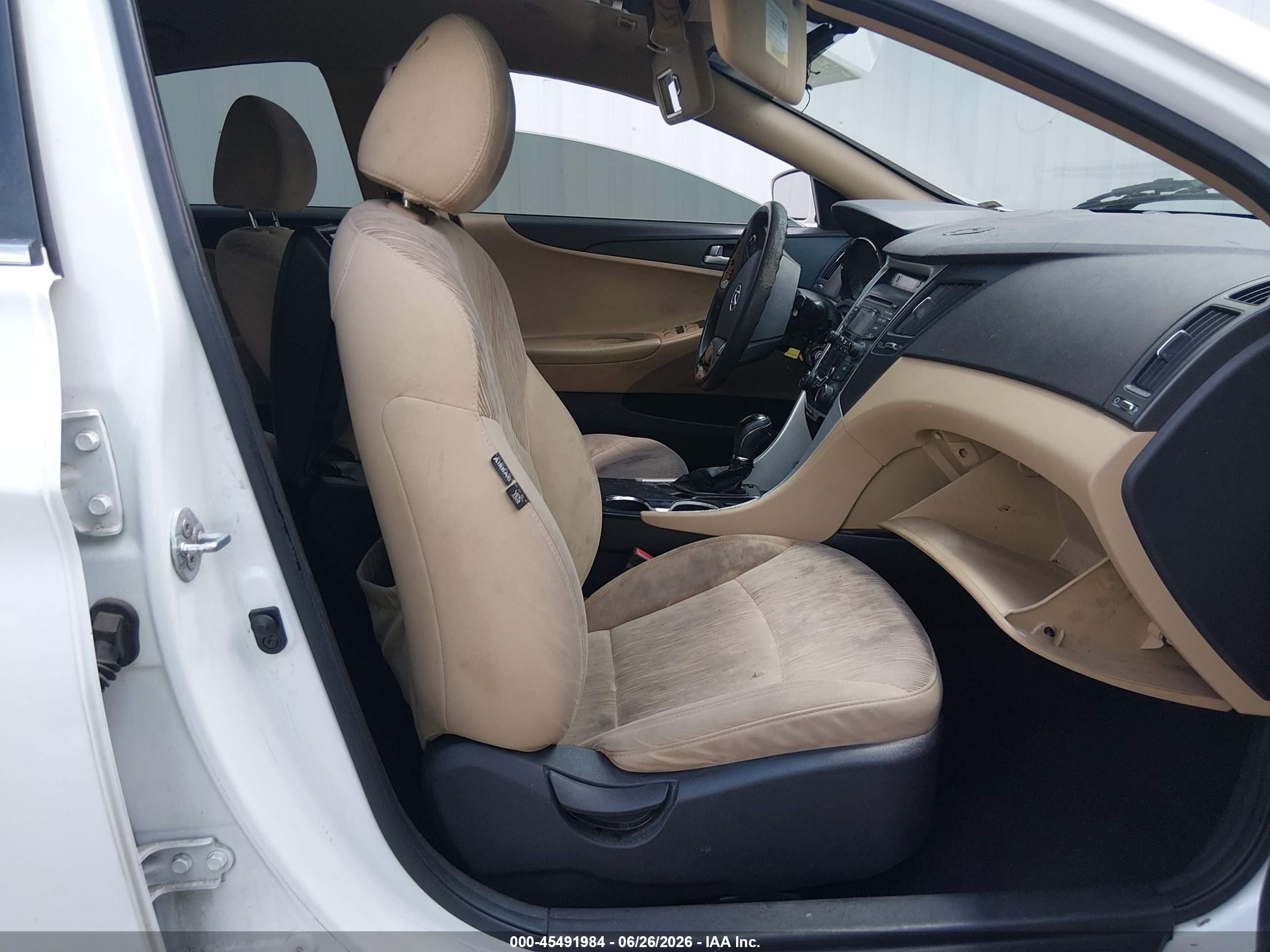 2013 Hyundai Sonata Gls White vin: 5NPEB4AC7DH562289