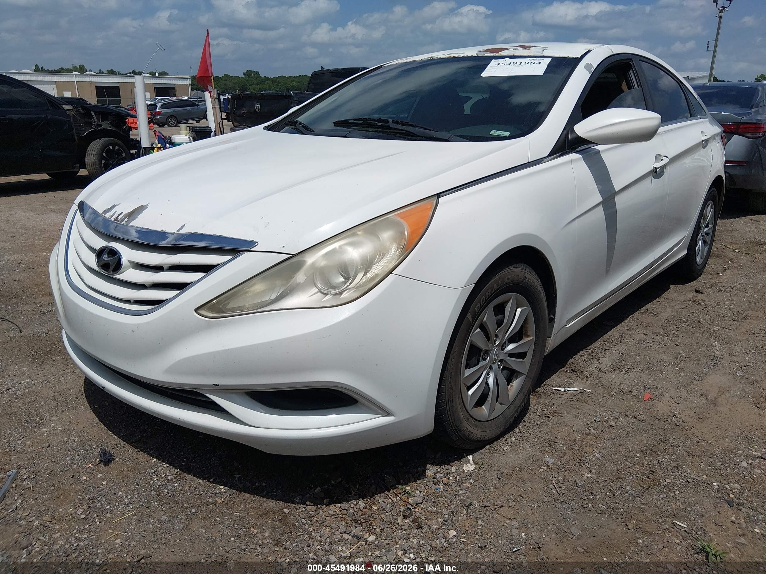 2013 Hyundai Sonata Gls White vin: 5NPEB4AC7DH562289