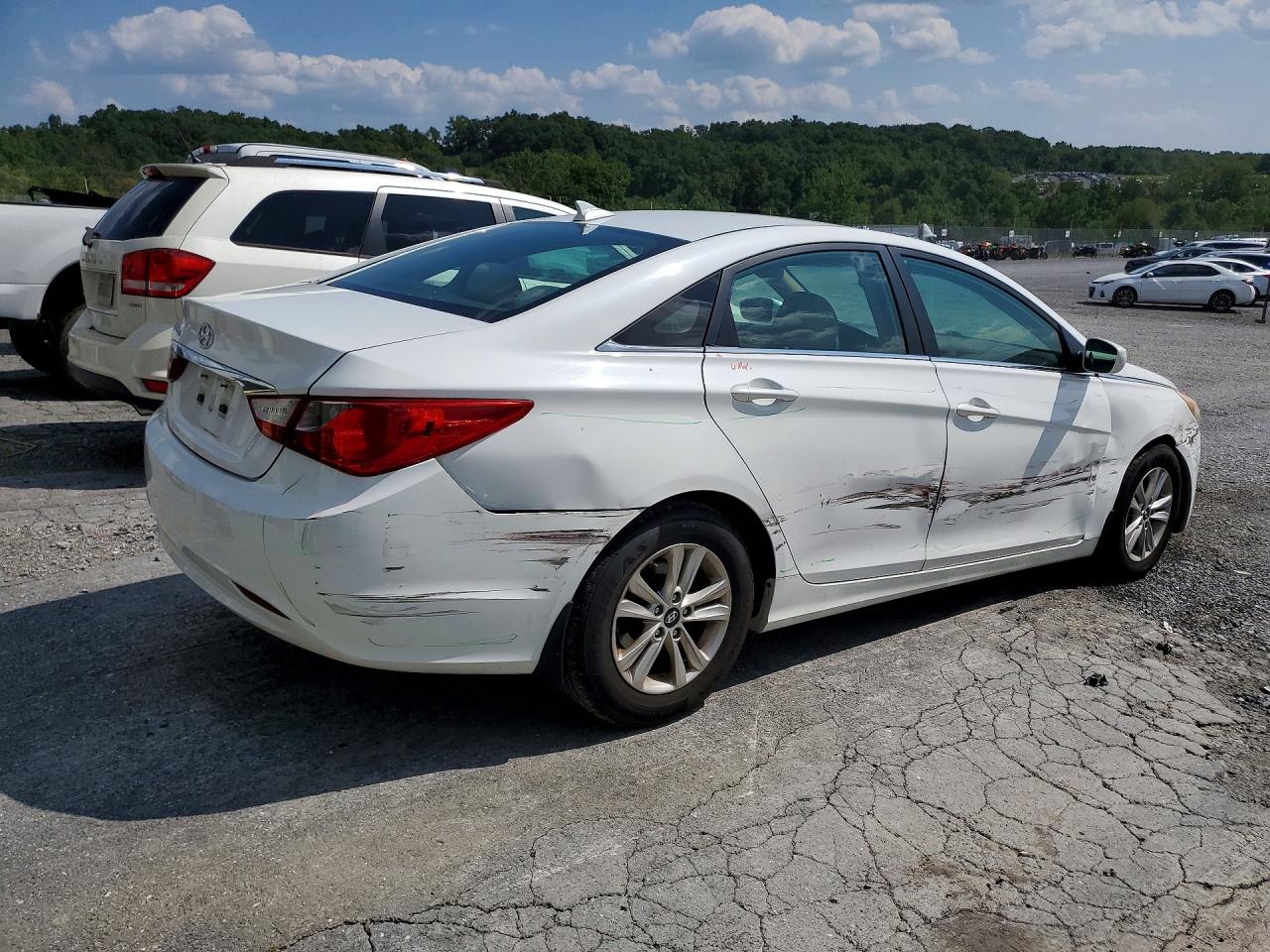 2013 Hyundai Sonata Gls White vin: 5NPEB4AC7DH588634