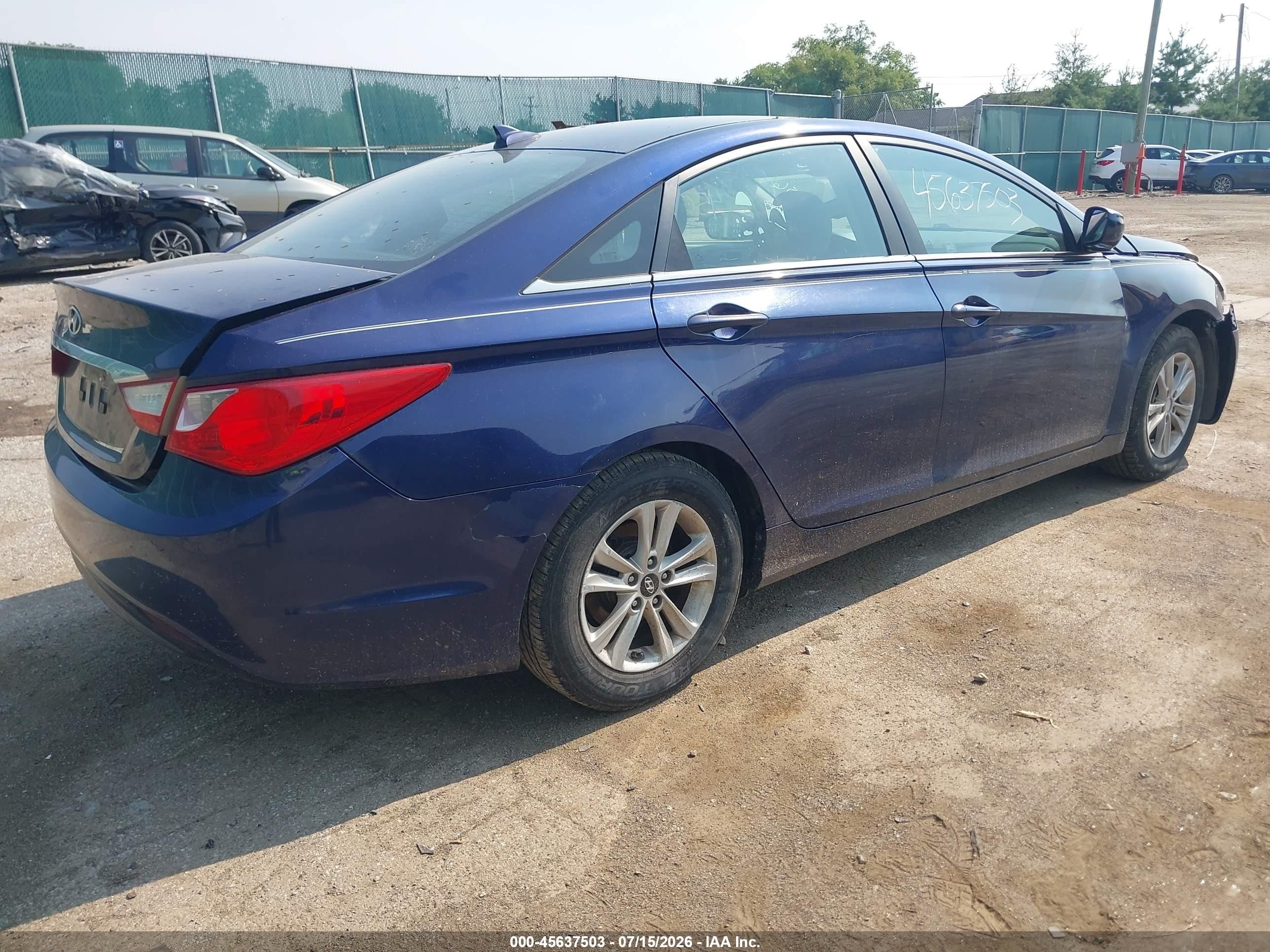 2013 Hyundai Sonata Gls Blue vin: 5NPEB4AC7DH593560