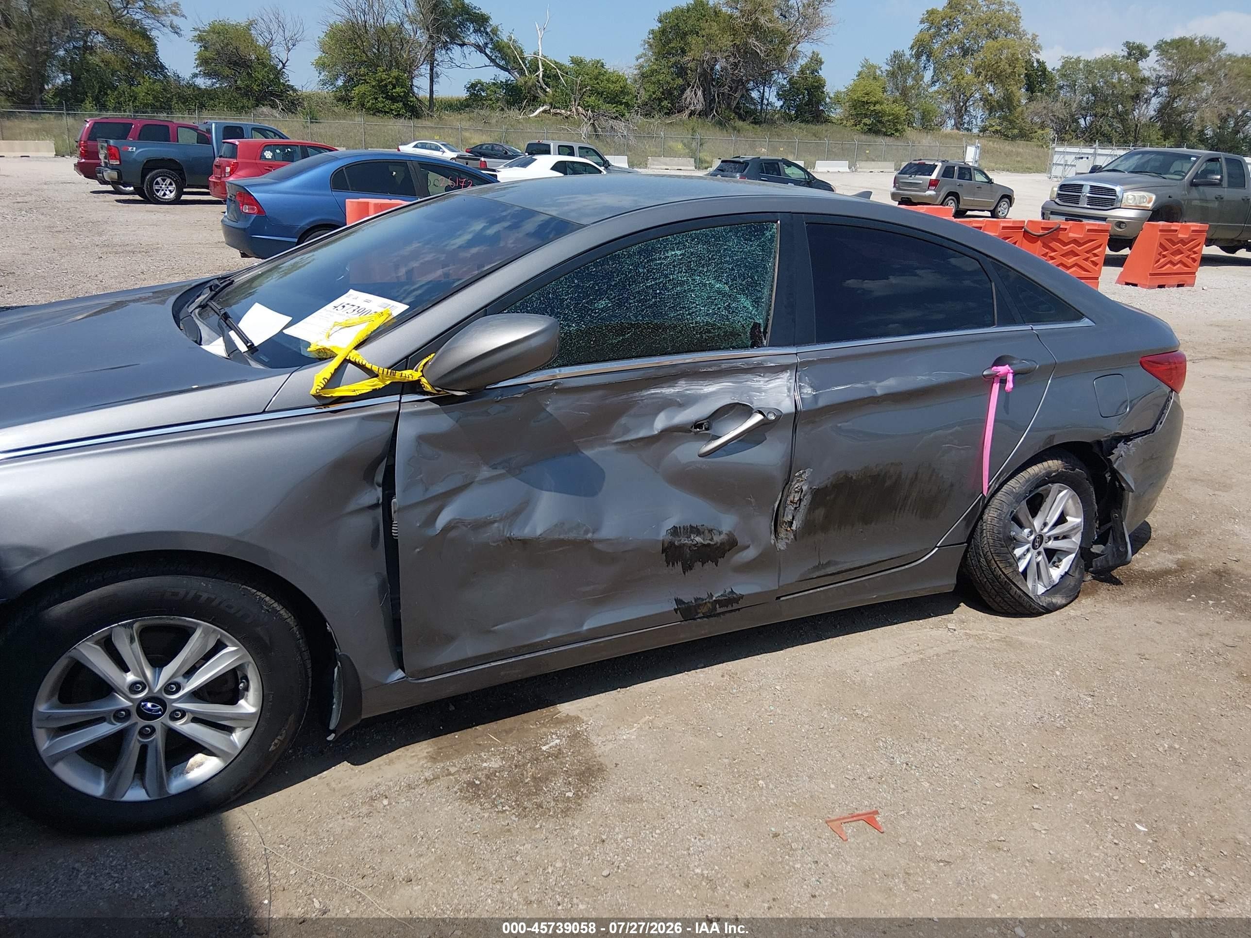 2013 Hyundai Sonata Gls Gray vin: 5NPEB4AC7DH607621