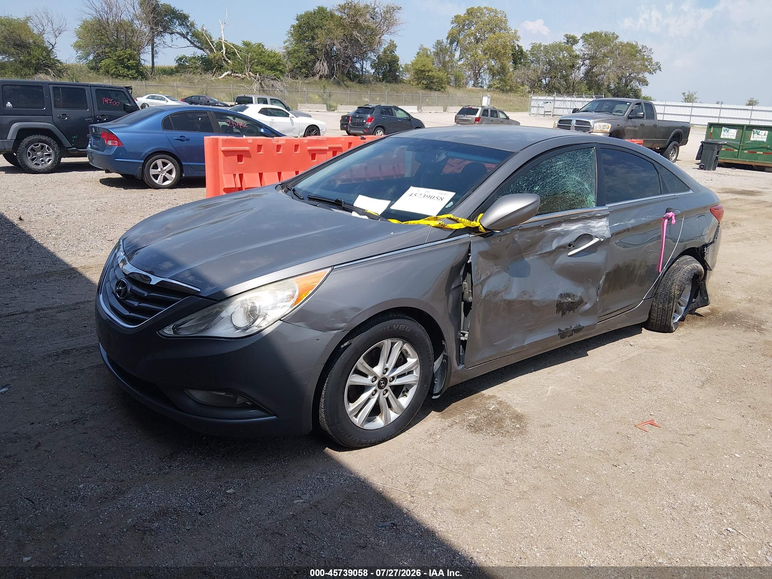 2013 Hyundai Sonata Gls Gray vin: 5NPEB4AC7DH607621