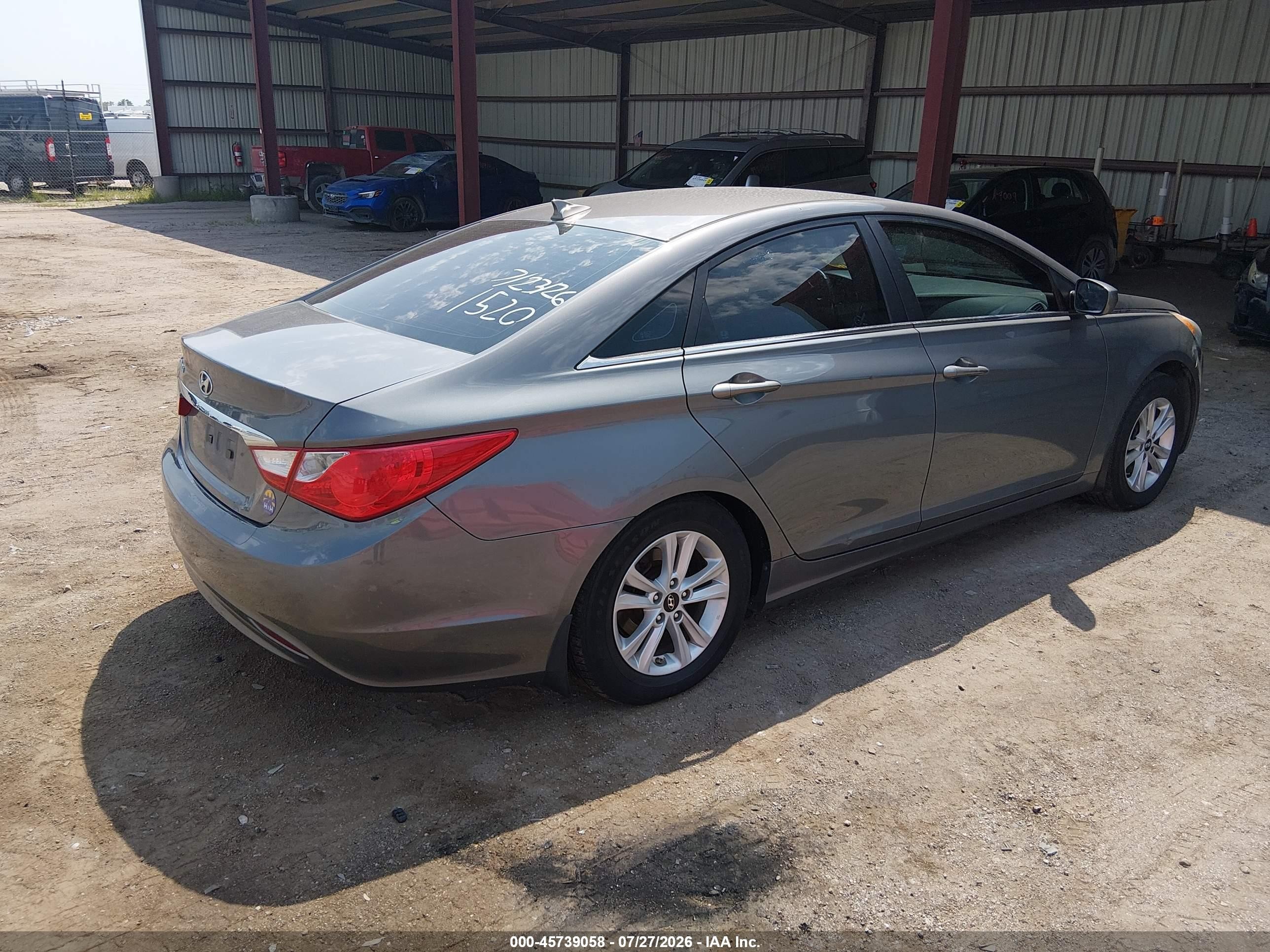 2013 Hyundai Sonata Gls Gray vin: 5NPEB4AC7DH607621