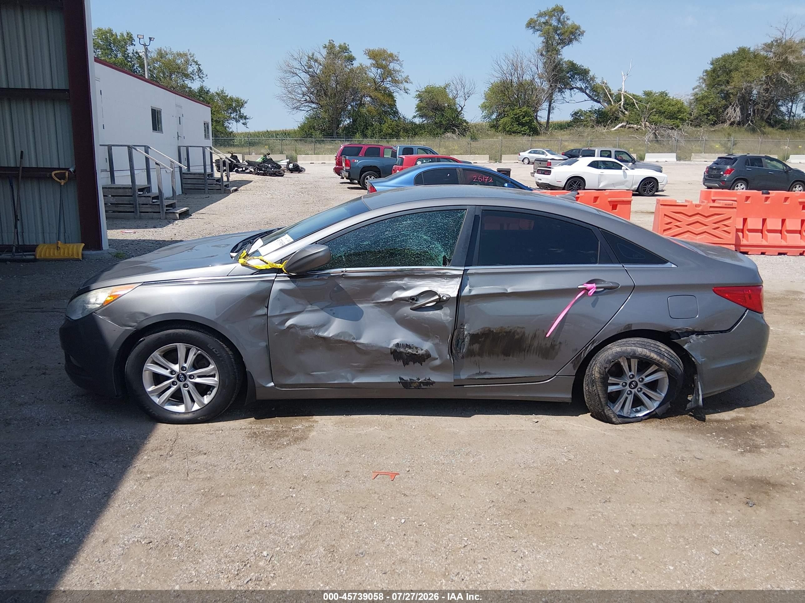 2013 Hyundai Sonata Gls Gray vin: 5NPEB4AC7DH607621