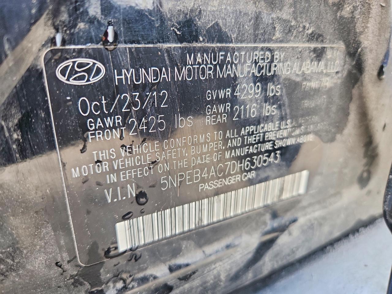 2013 Hyundai Sonata Gls Black vin: 5NPEB4AC7DH630543