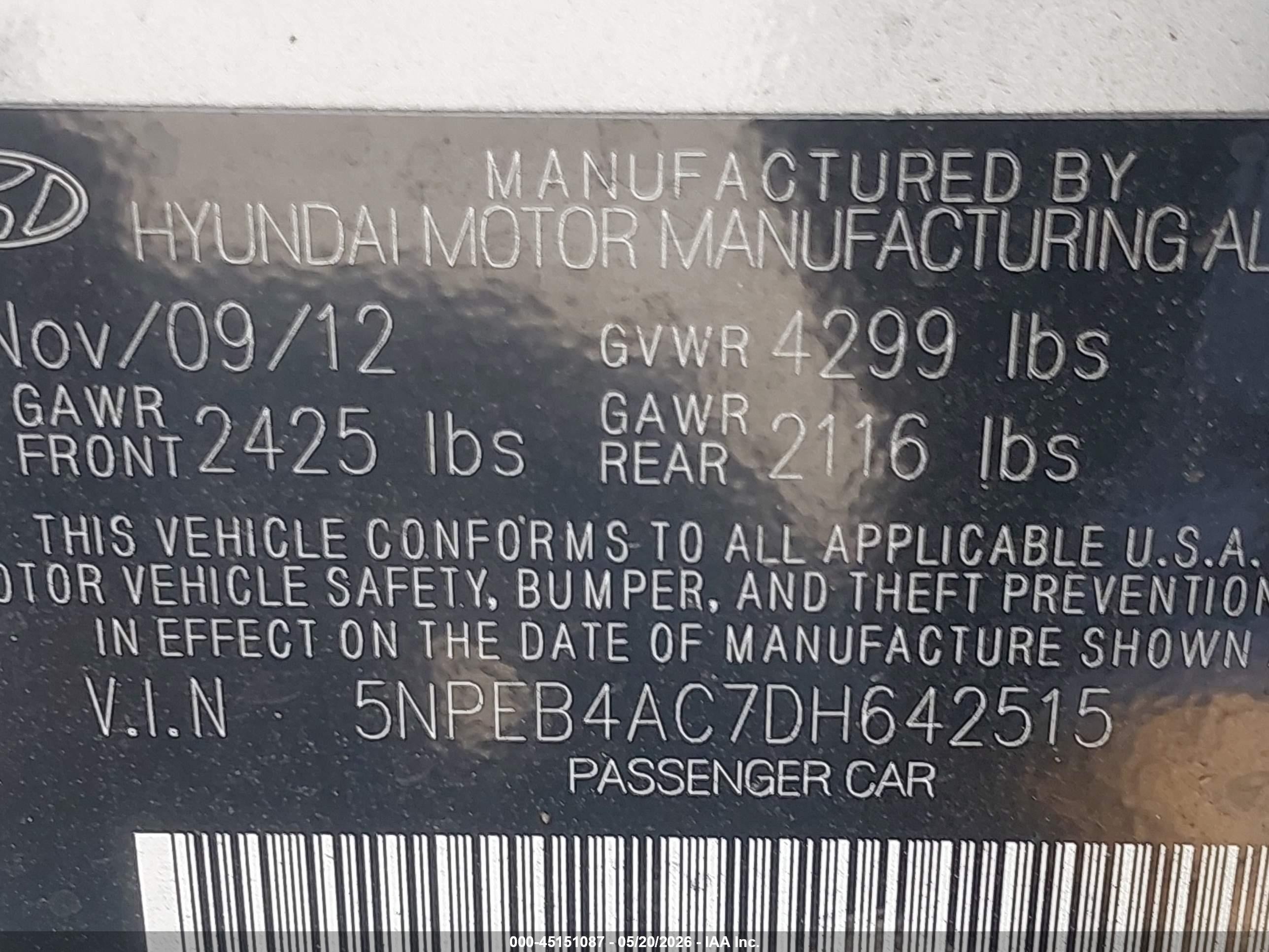 2013 Hyundai Sonata Gls Silver vin: 5NPEB4AC7DH642515