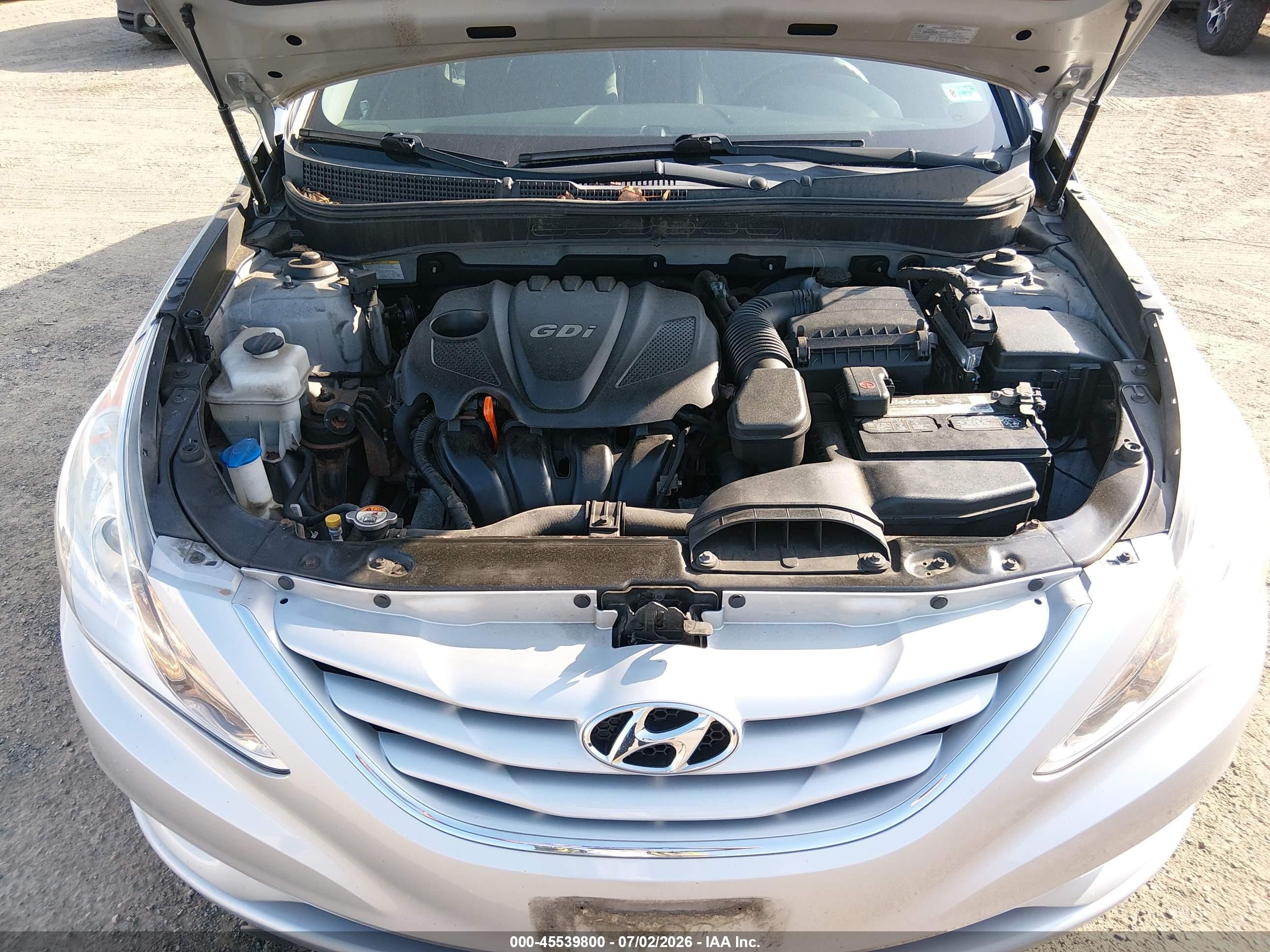 2013 Hyundai Sonata Gls Silver vin: 5NPEB4AC7DH657242