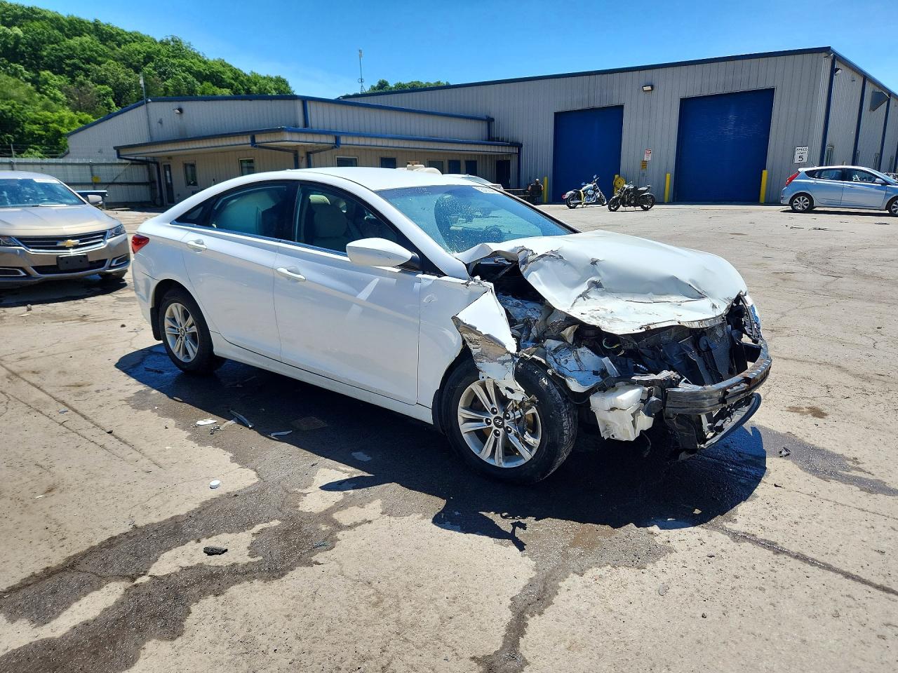2013 Hyundai Sonata Gls White vin: 5NPEB4AC7DH658262