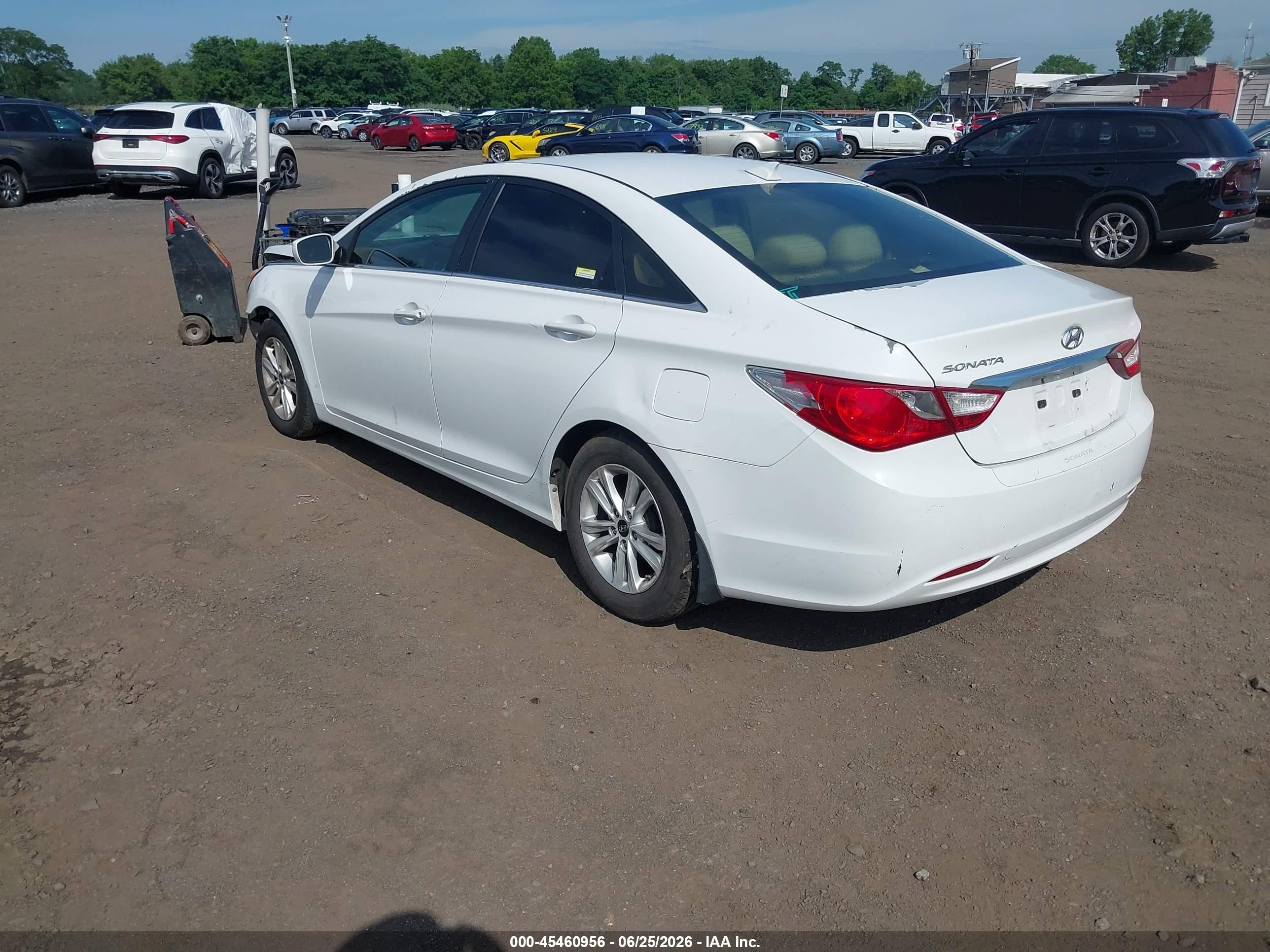 2013 Hyundai Sonata Gls White vin: 5NPEB4AC7DH659735