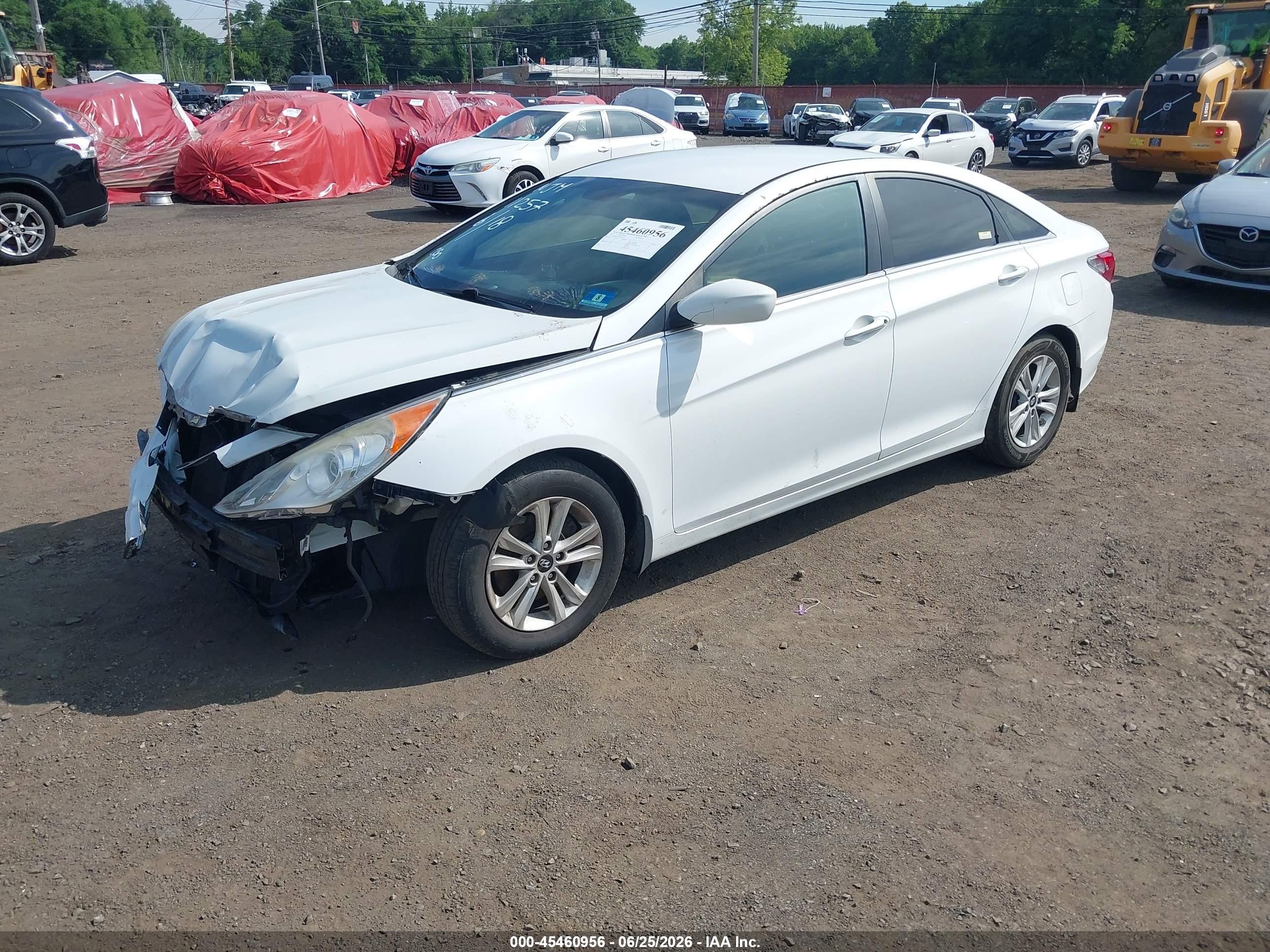 2013 Hyundai Sonata Gls White vin: 5NPEB4AC7DH659735