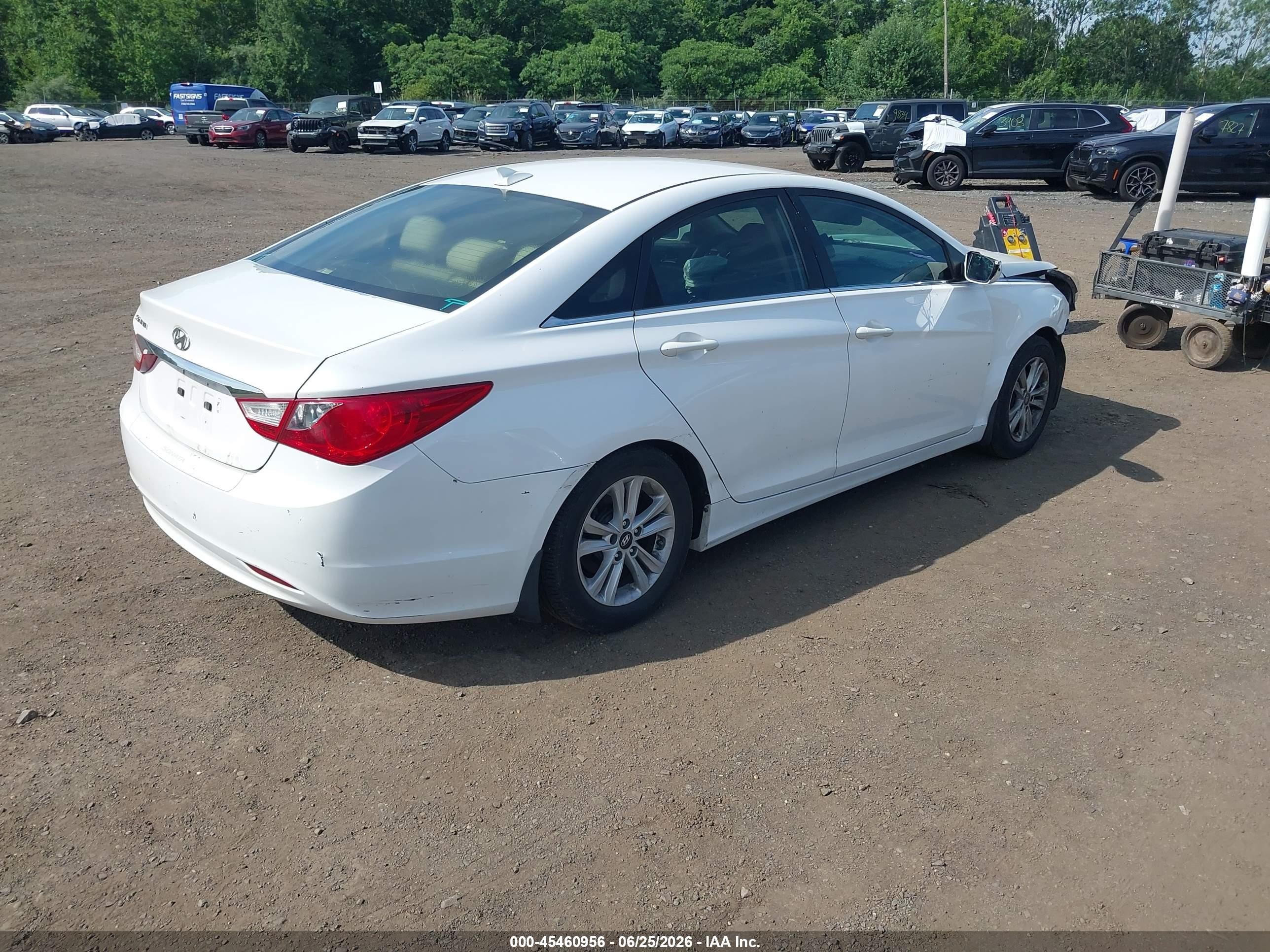 2013 Hyundai Sonata Gls White vin: 5NPEB4AC7DH659735