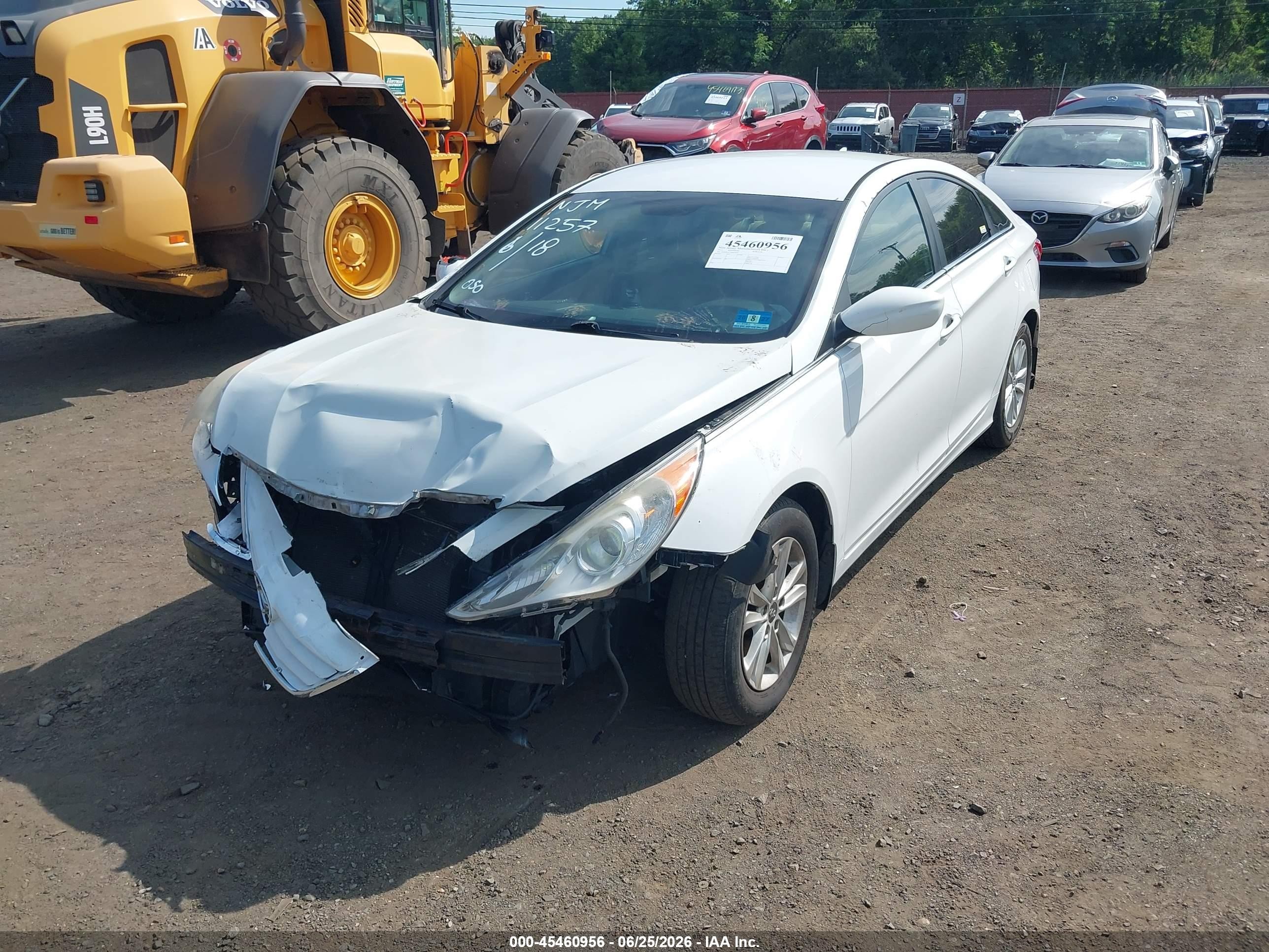 2013 Hyundai Sonata Gls White vin: 5NPEB4AC7DH659735