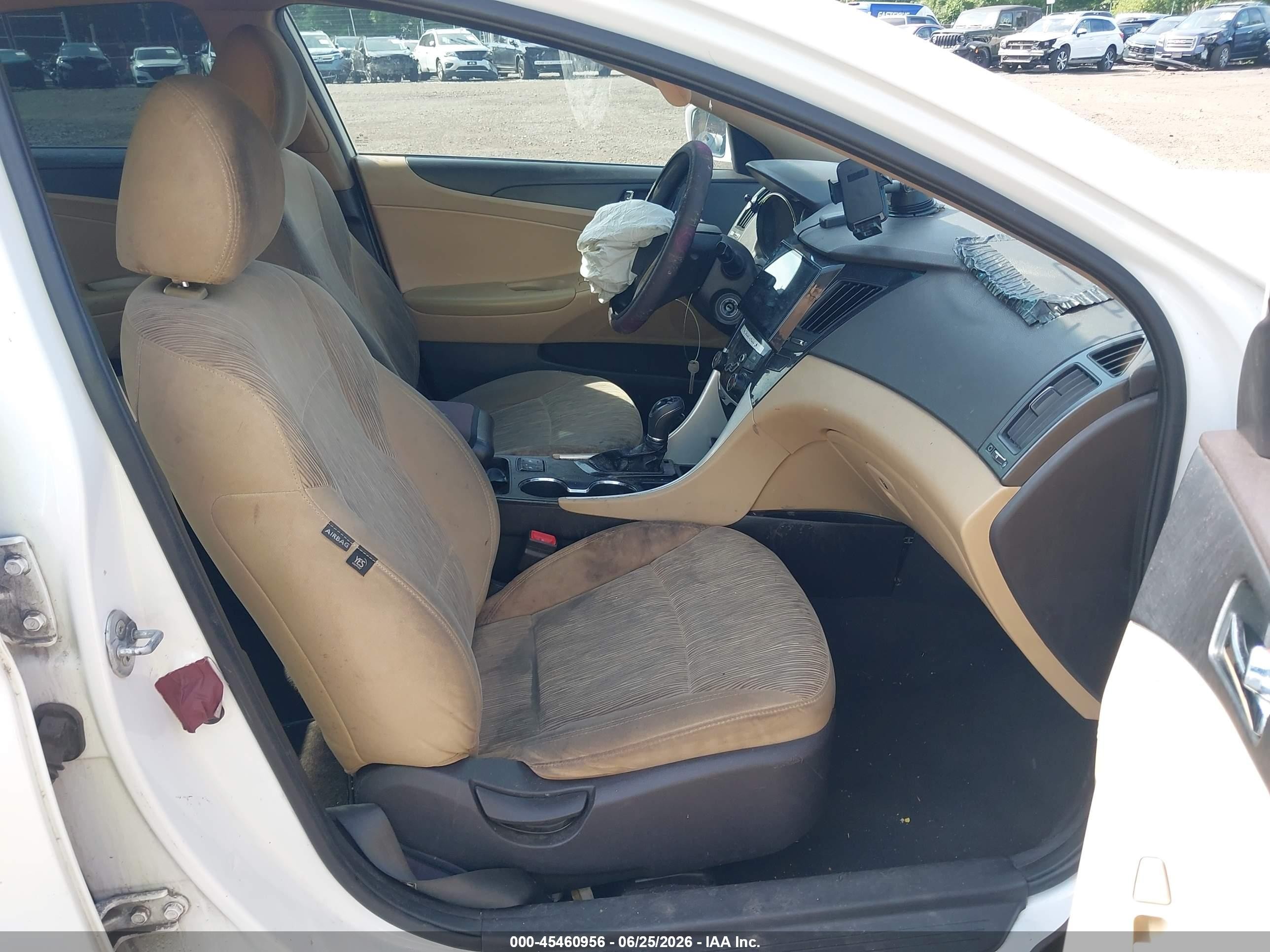 2013 Hyundai Sonata Gls White vin: 5NPEB4AC7DH659735