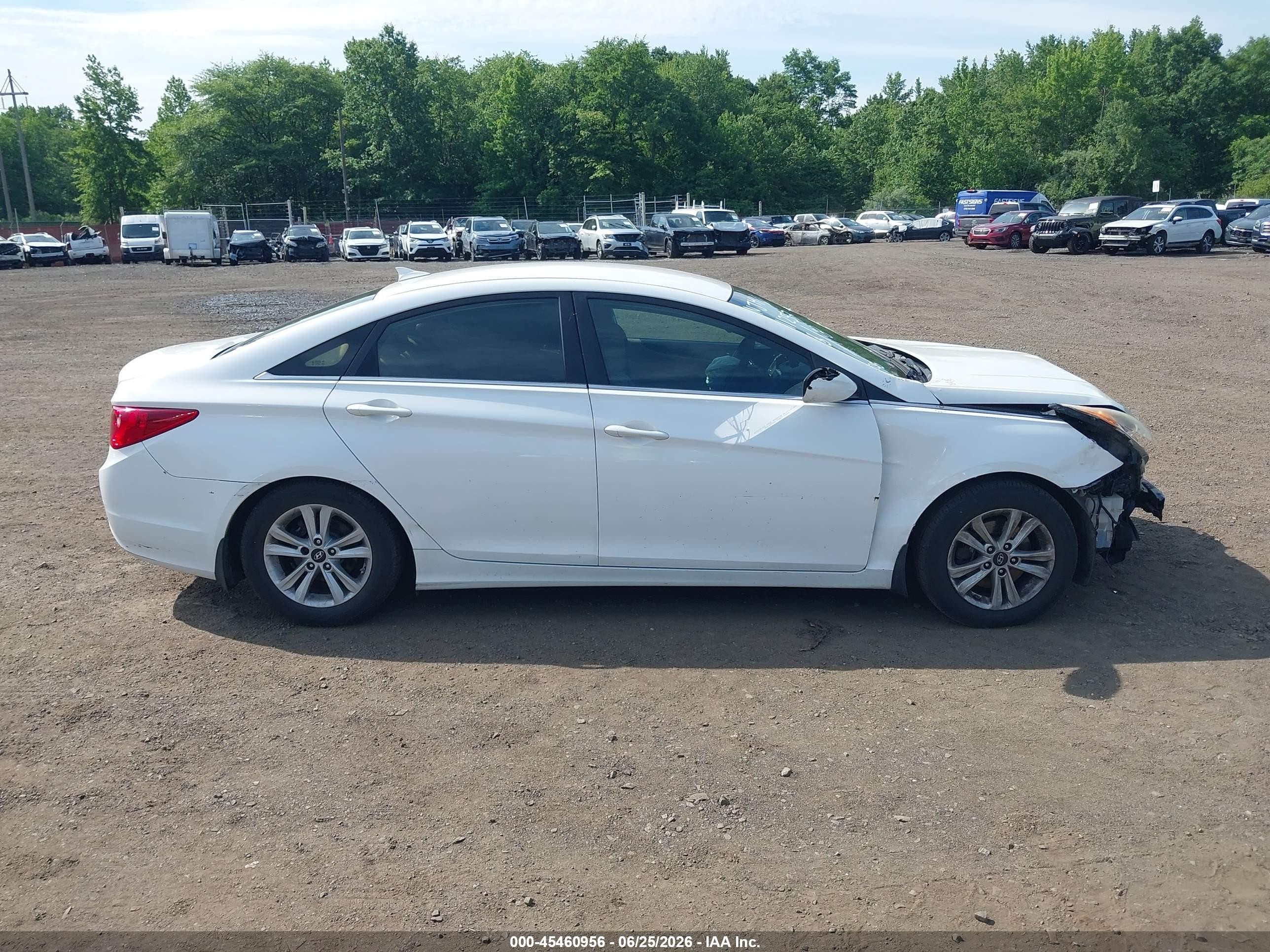 2013 Hyundai Sonata Gls White vin: 5NPEB4AC7DH659735