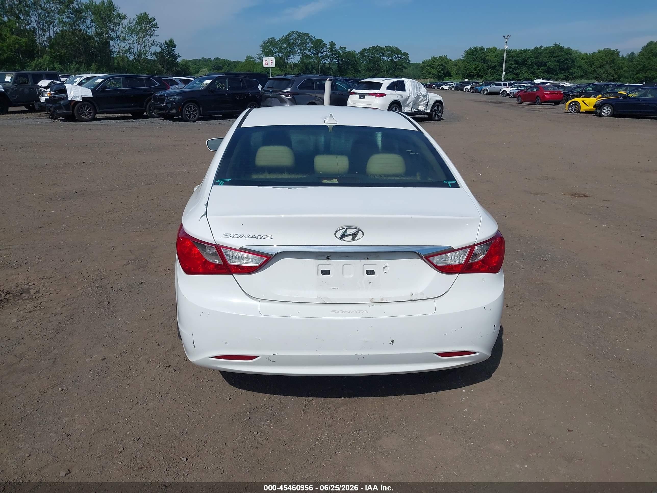 2013 Hyundai Sonata Gls White vin: 5NPEB4AC7DH659735