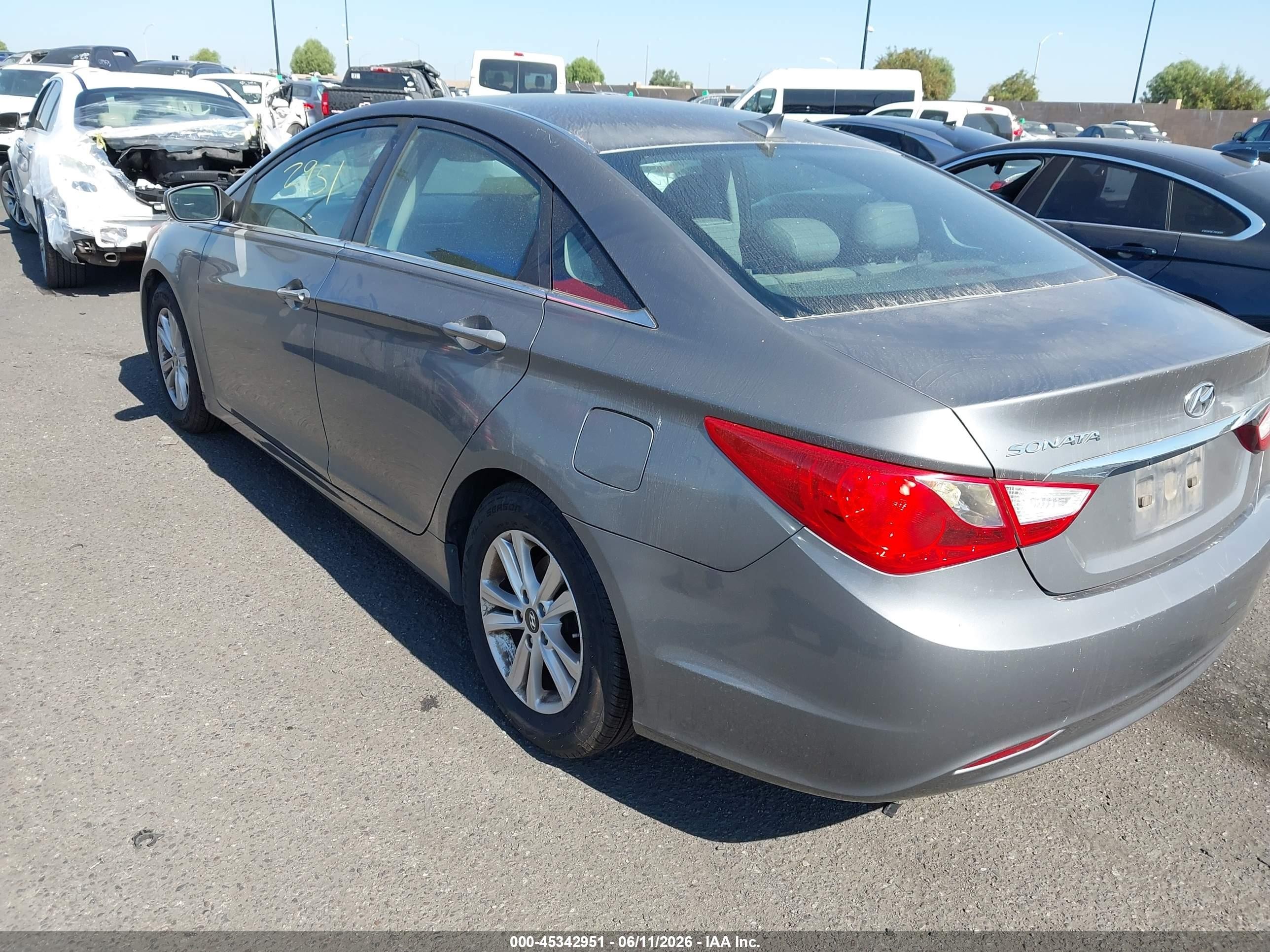 2013 Hyundai Sonata Gls Gray vin: 5NPEB4AC7DH672615