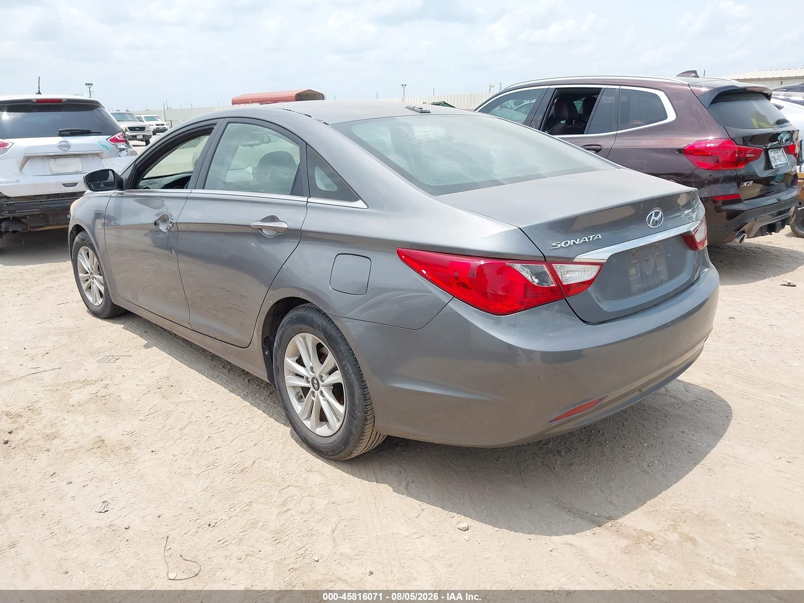 2013 Hyundai Sonata Gls Серый vin: 5NPEB4AC7DH685025
