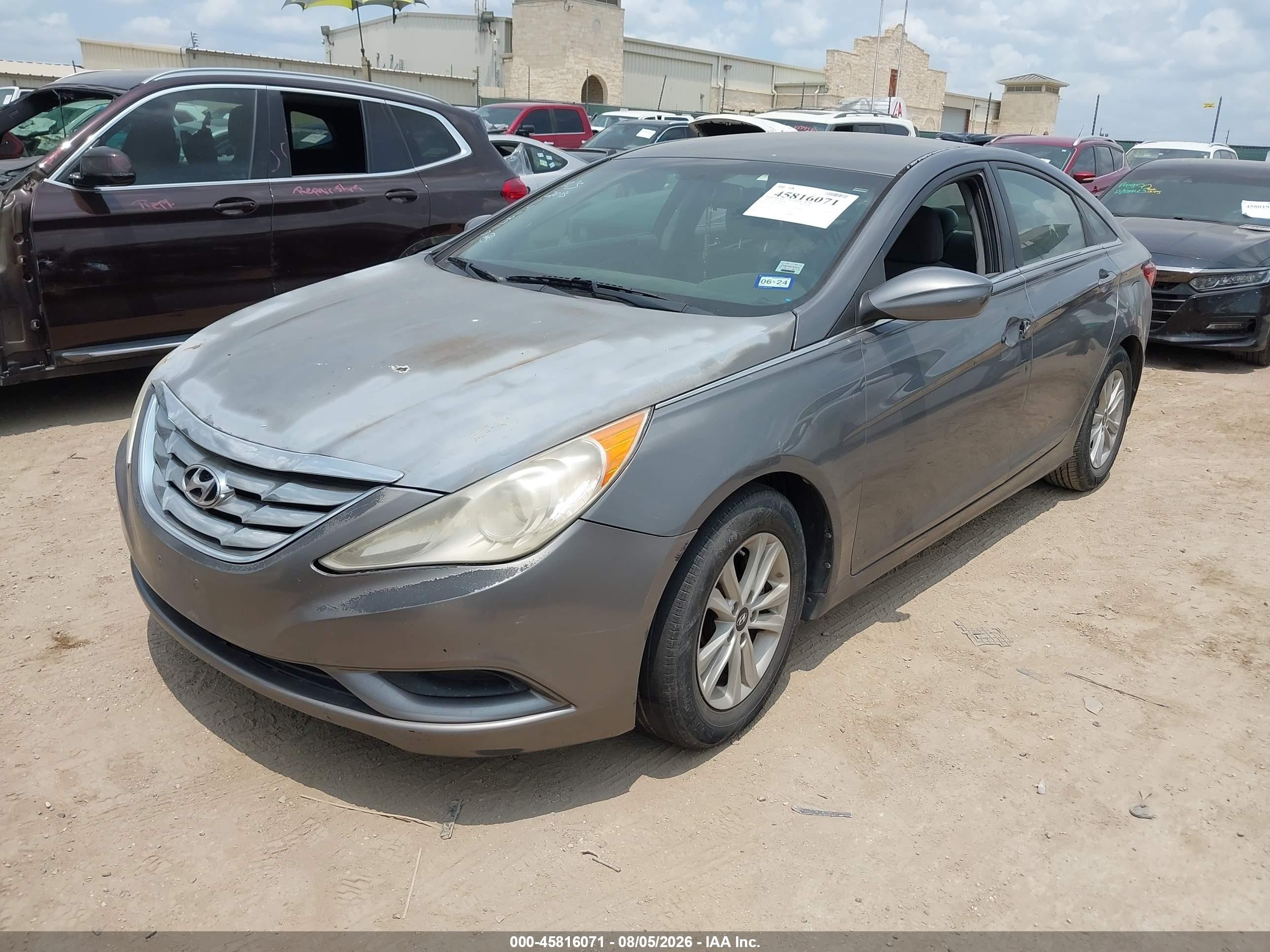 2013 Hyundai Sonata Gls Серый vin: 5NPEB4AC7DH685025