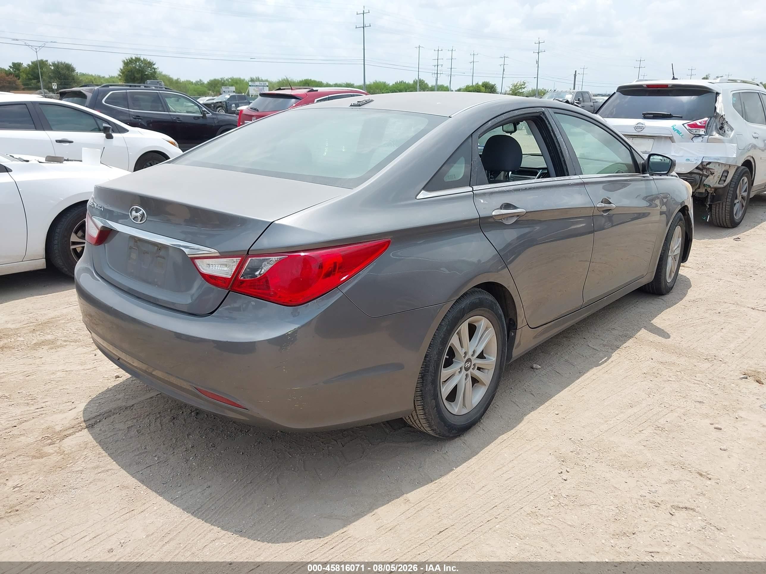 2013 Hyundai Sonata Gls Серый vin: 5NPEB4AC7DH685025