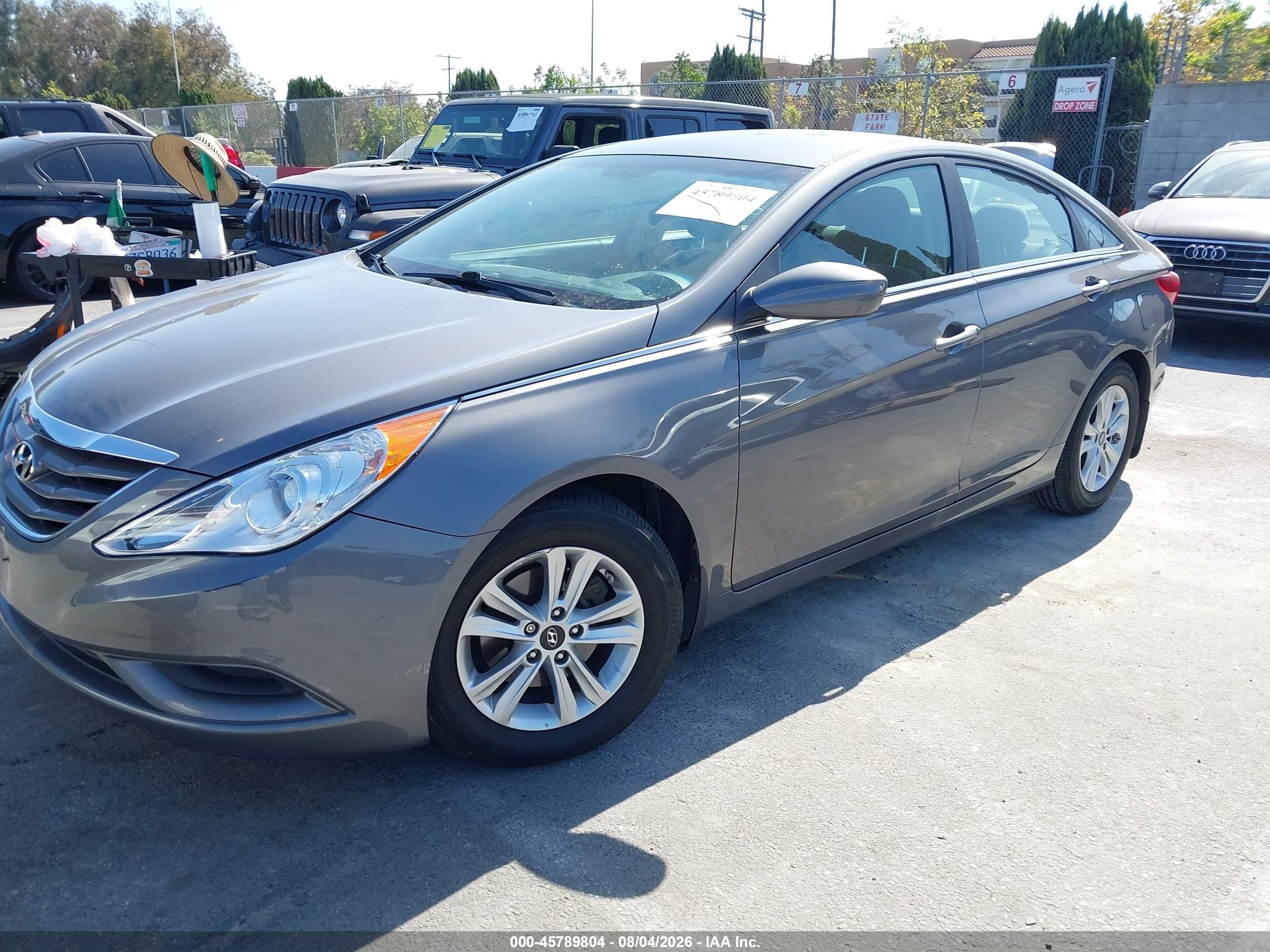2013 Hyundai Sonata Gls Серый vin: 5NPEB4AC7DH688992