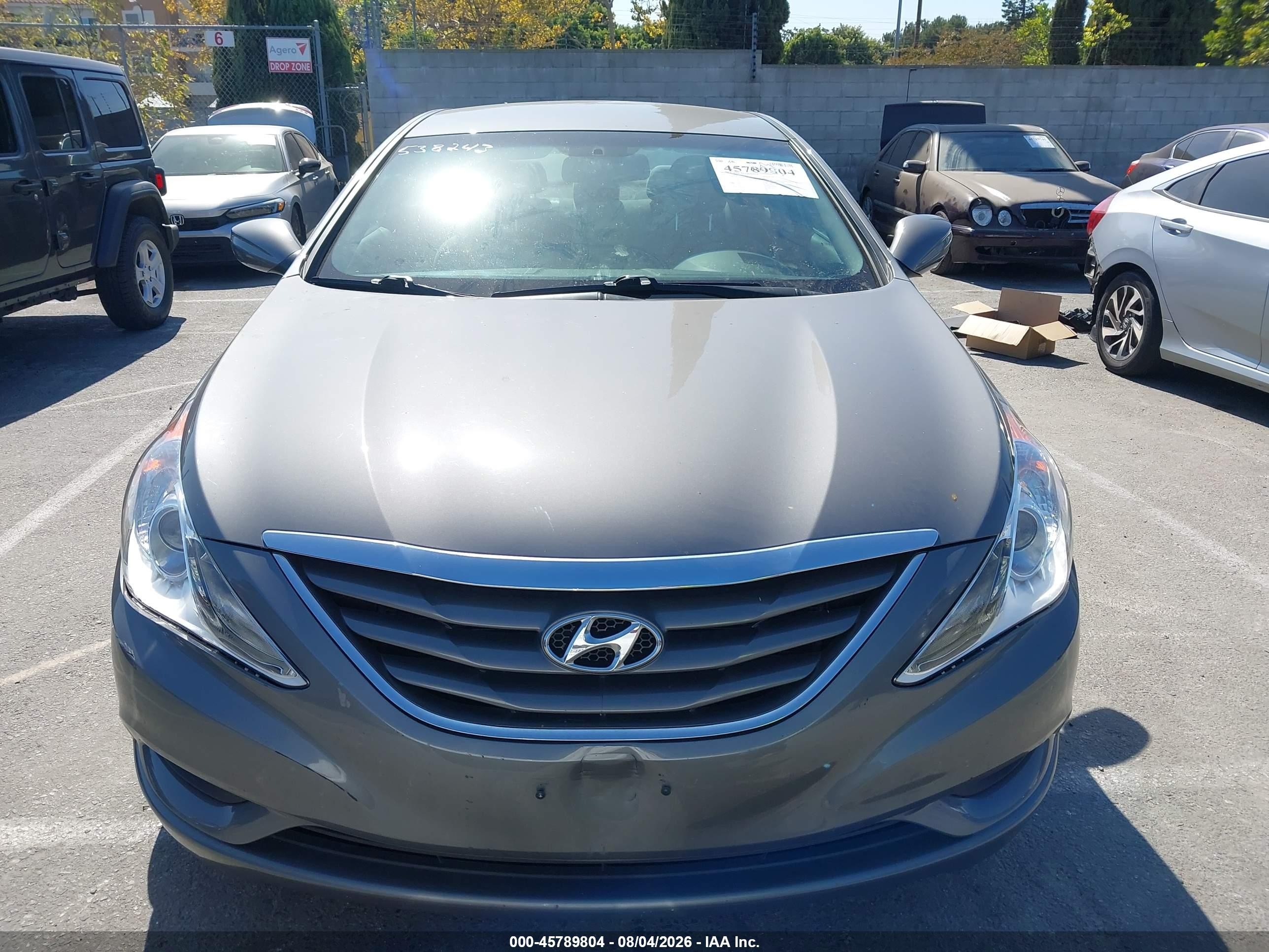 2013 Hyundai Sonata Gls Серый vin: 5NPEB4AC7DH688992