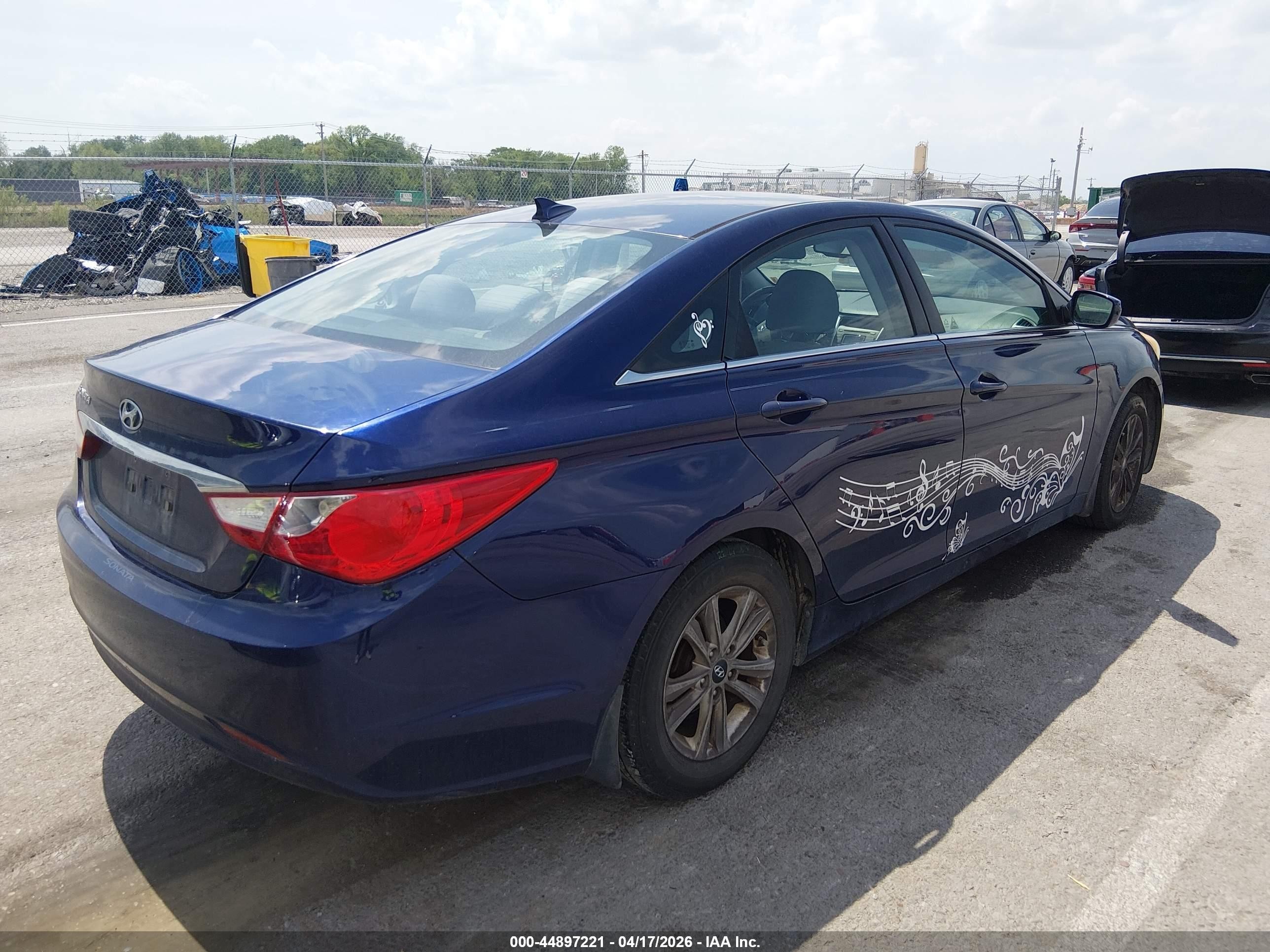 2013 Hyundai Sonata Gls Blue vin: 5NPEB4AC7DH695506