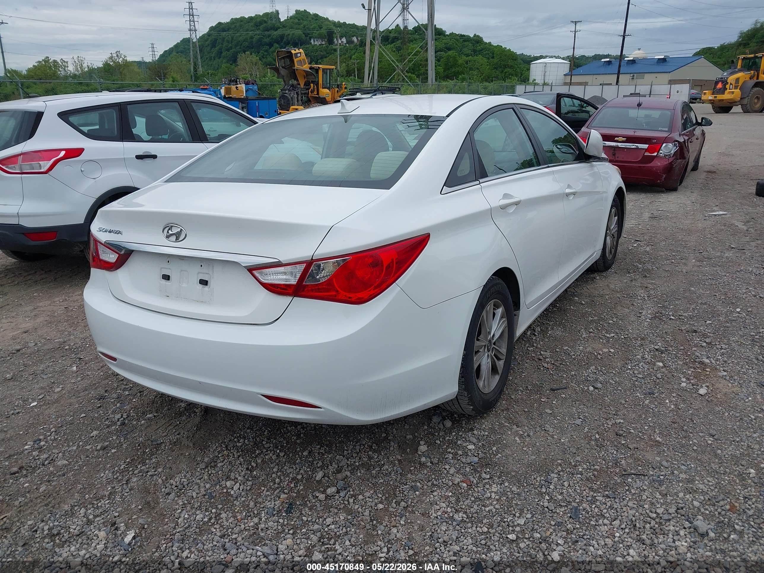 2013 Hyundai Sonata Gls White vin: 5NPEB4AC7DH723255
