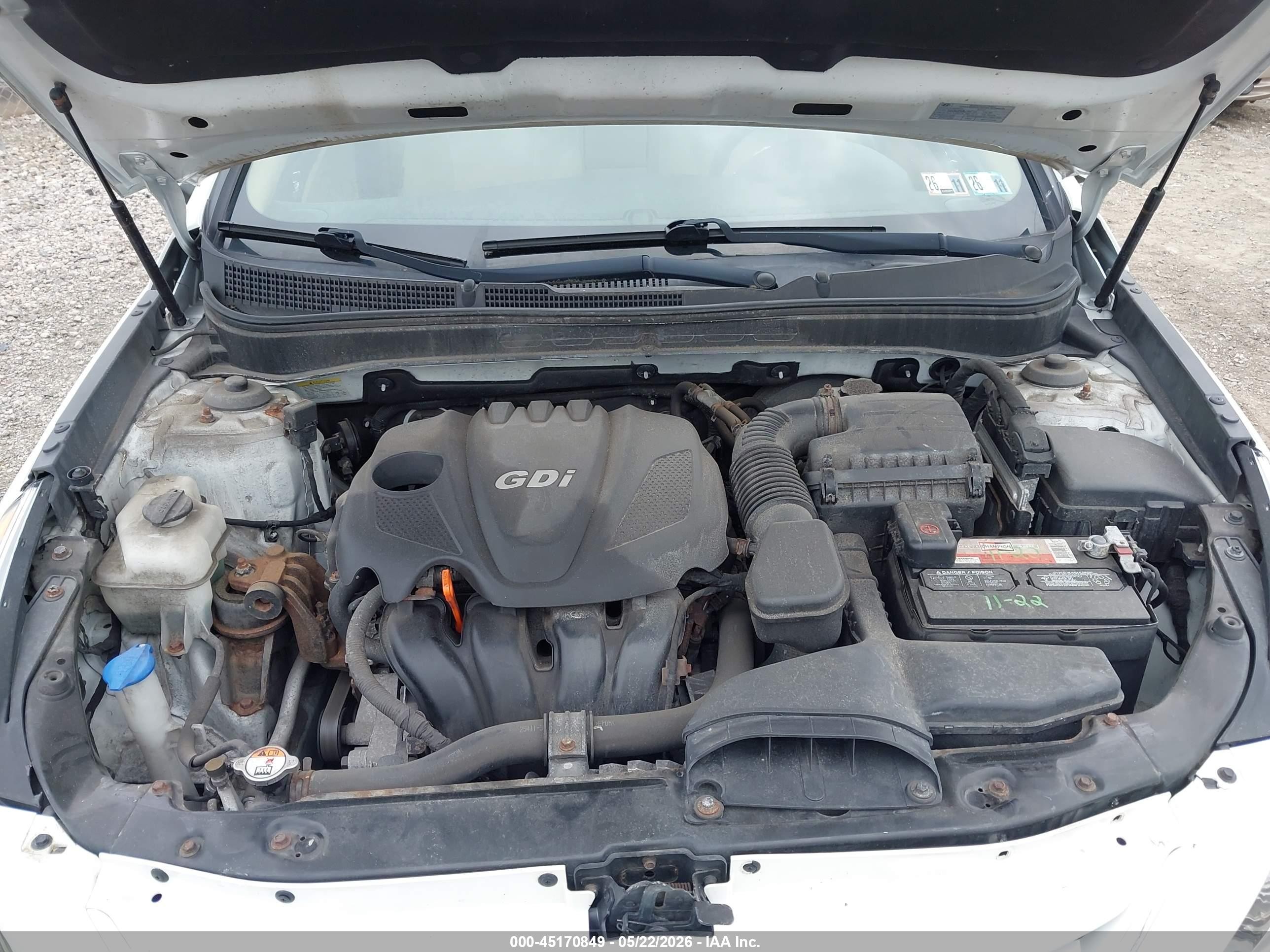 2013 Hyundai Sonata Gls White vin: 5NPEB4AC7DH723255