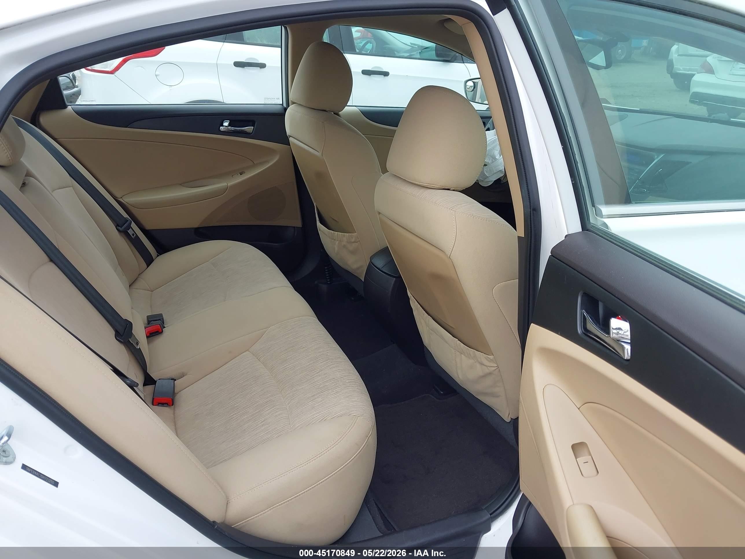2013 Hyundai Sonata Gls White vin: 5NPEB4AC7DH723255