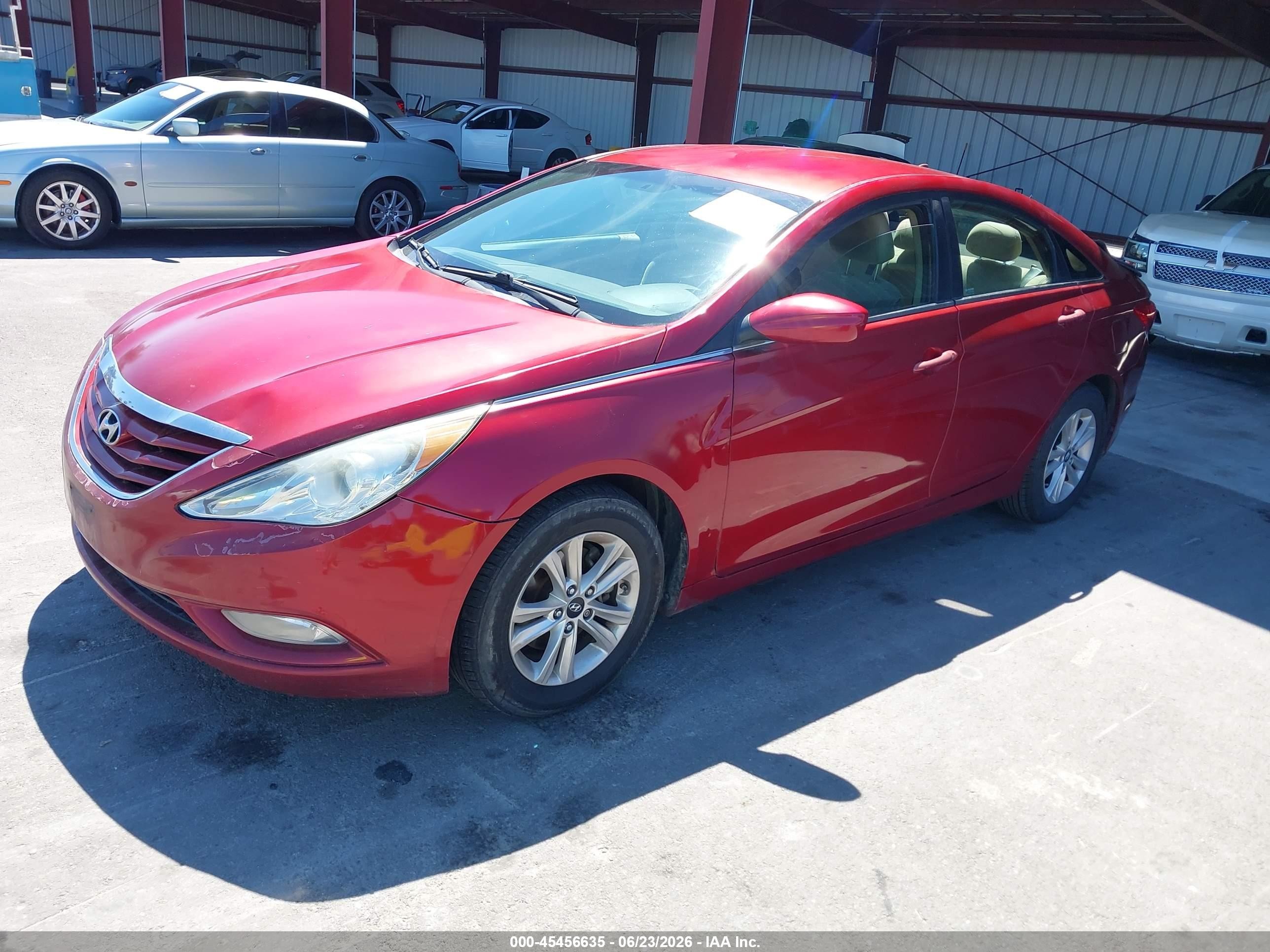 2013 Hyundai Sonata Gls Red vin: 5NPEB4AC7DH734949