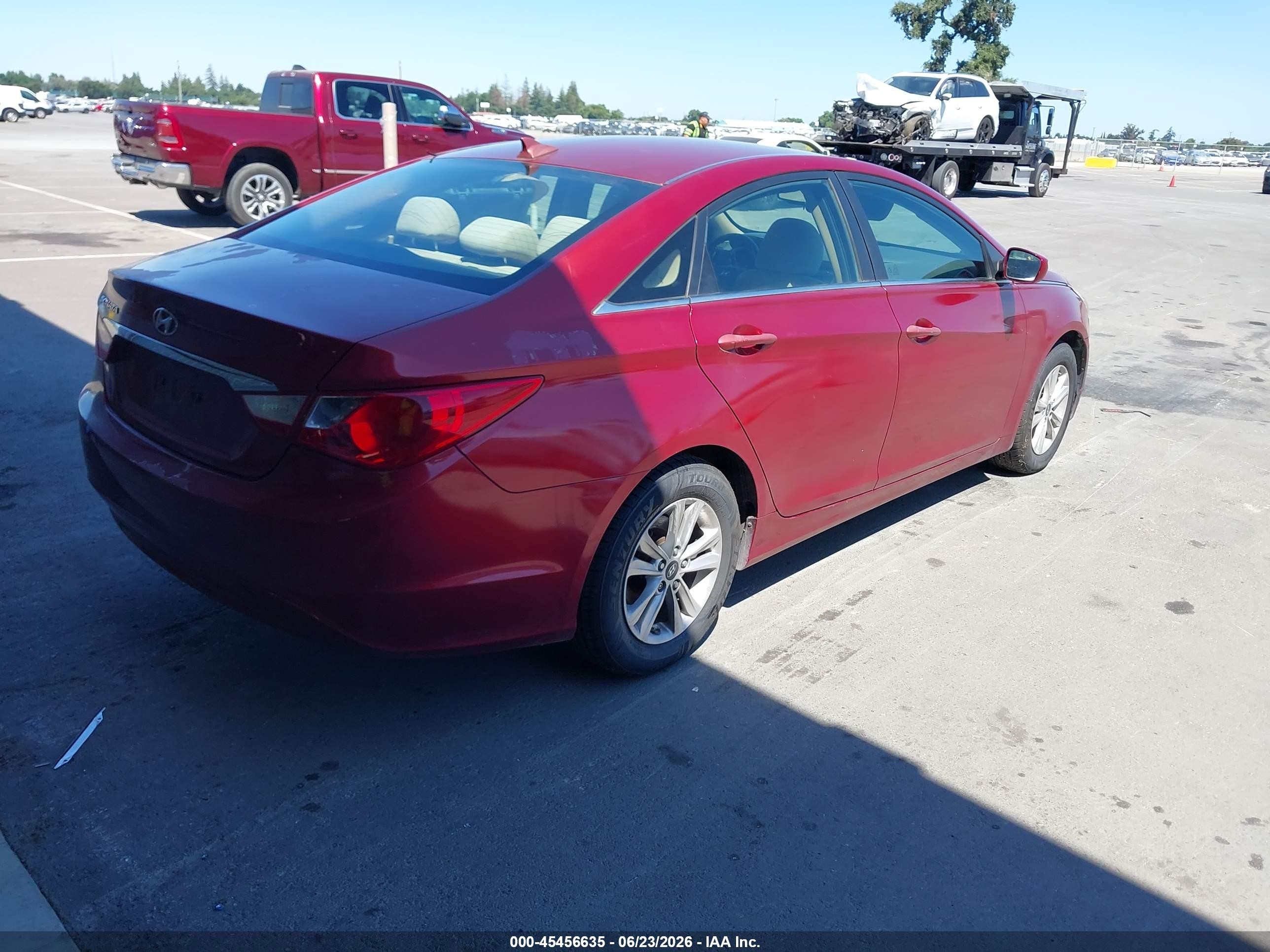 2013 Hyundai Sonata Gls Red vin: 5NPEB4AC7DH734949