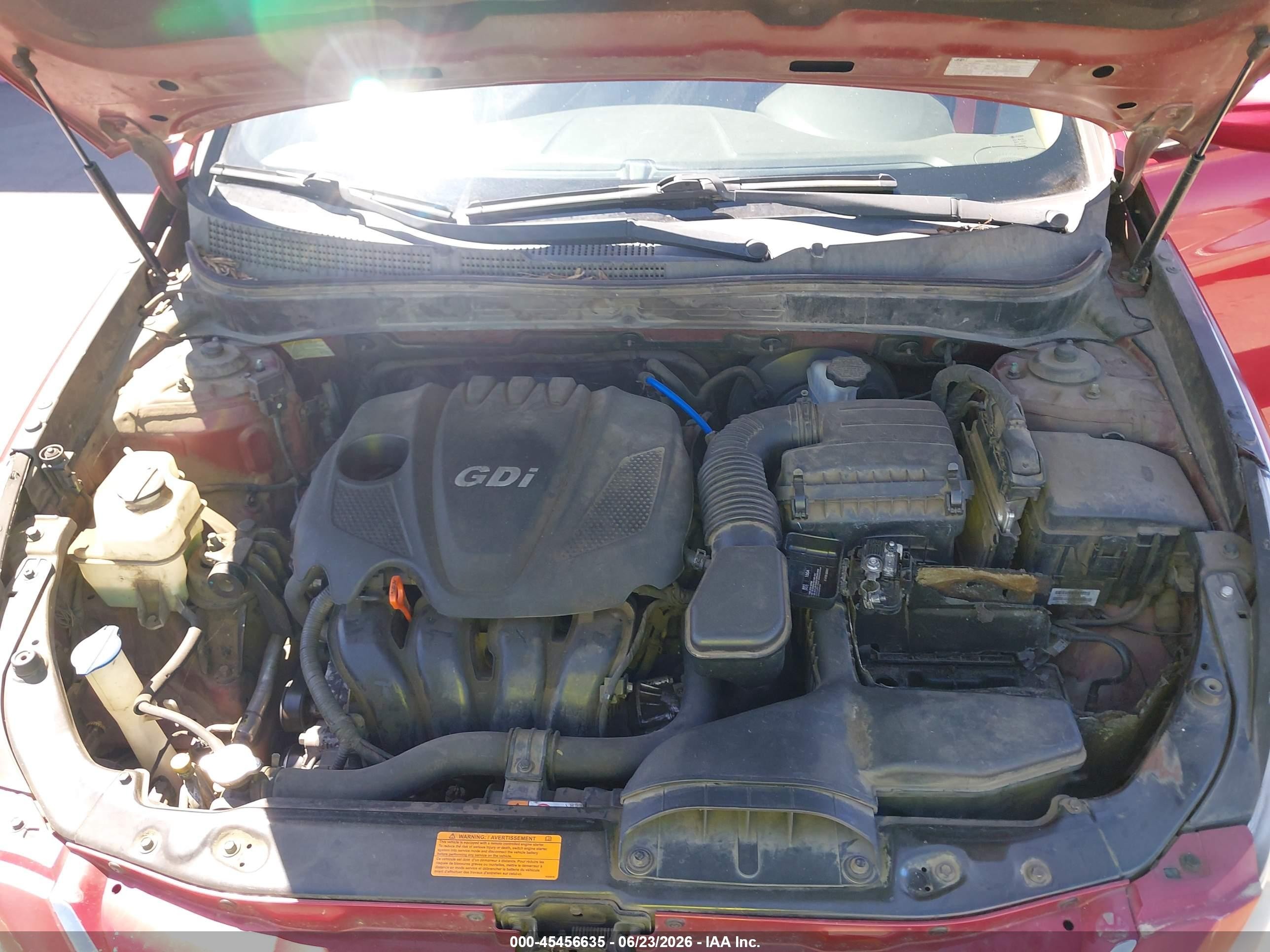 2013 Hyundai Sonata Gls Red vin: 5NPEB4AC7DH734949