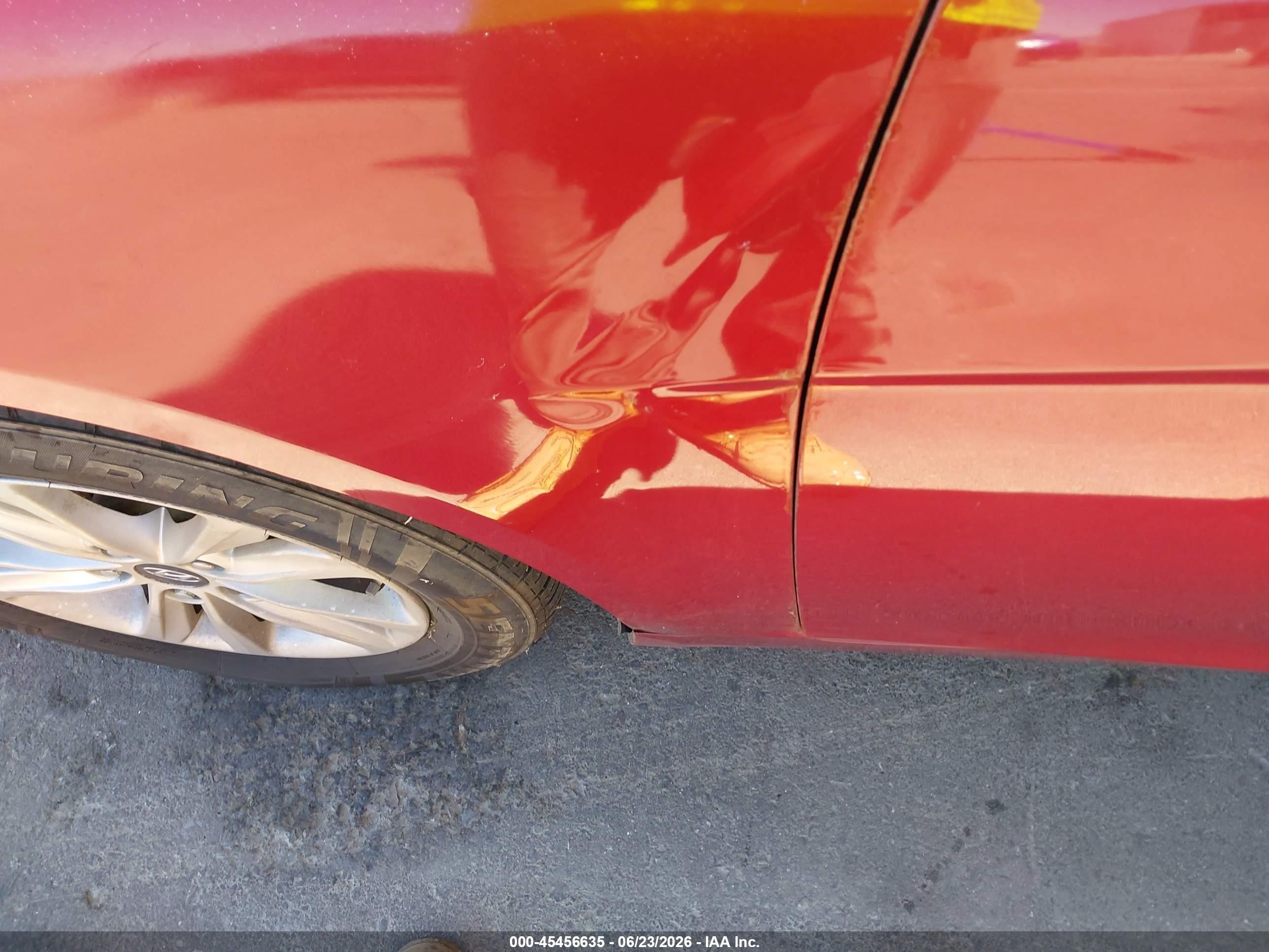 2013 Hyundai Sonata Gls Red vin: 5NPEB4AC7DH734949
