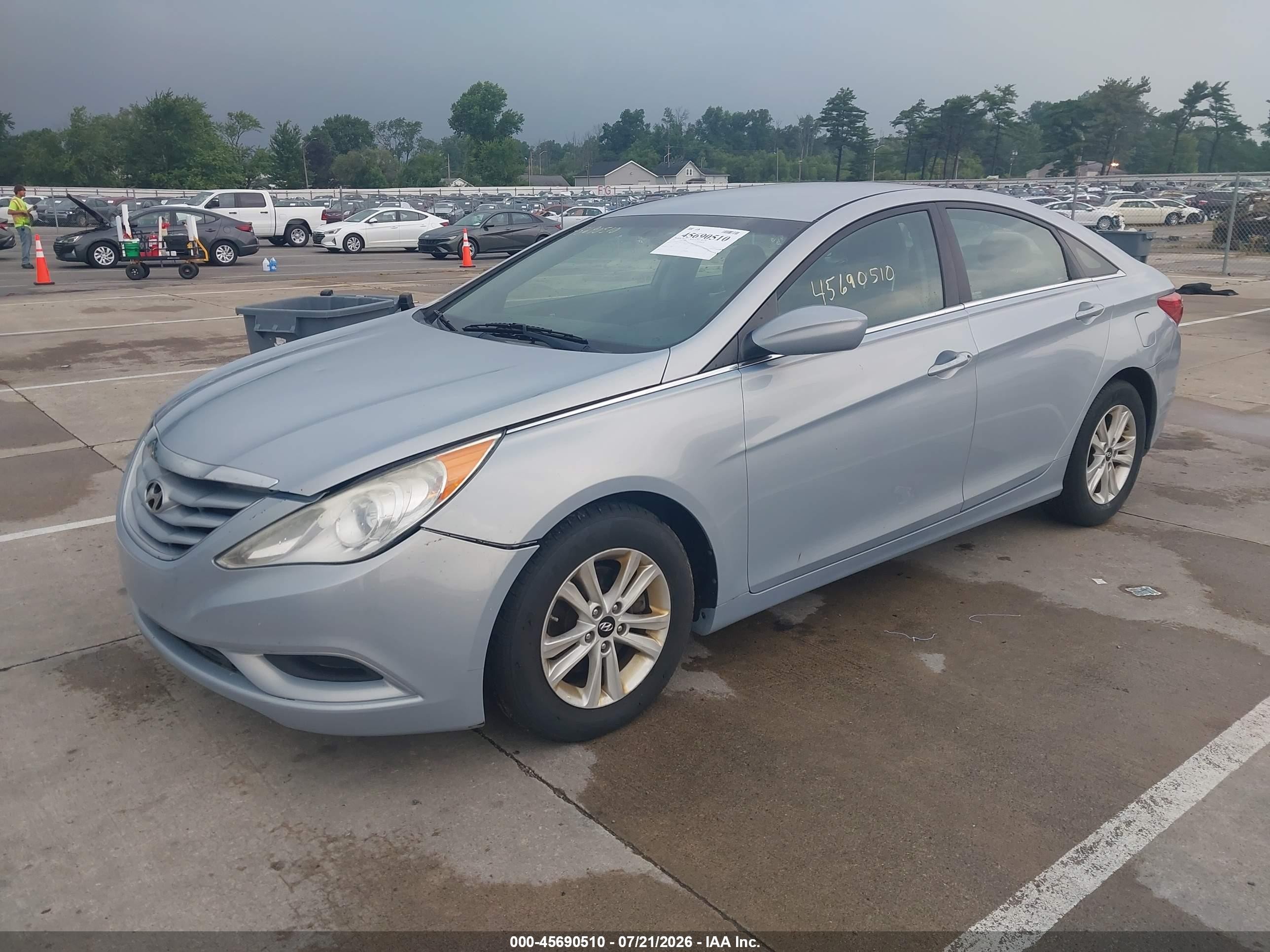 2013 Hyundai Sonata Gls Light Blue vin: 5NPEB4AC7DH758779