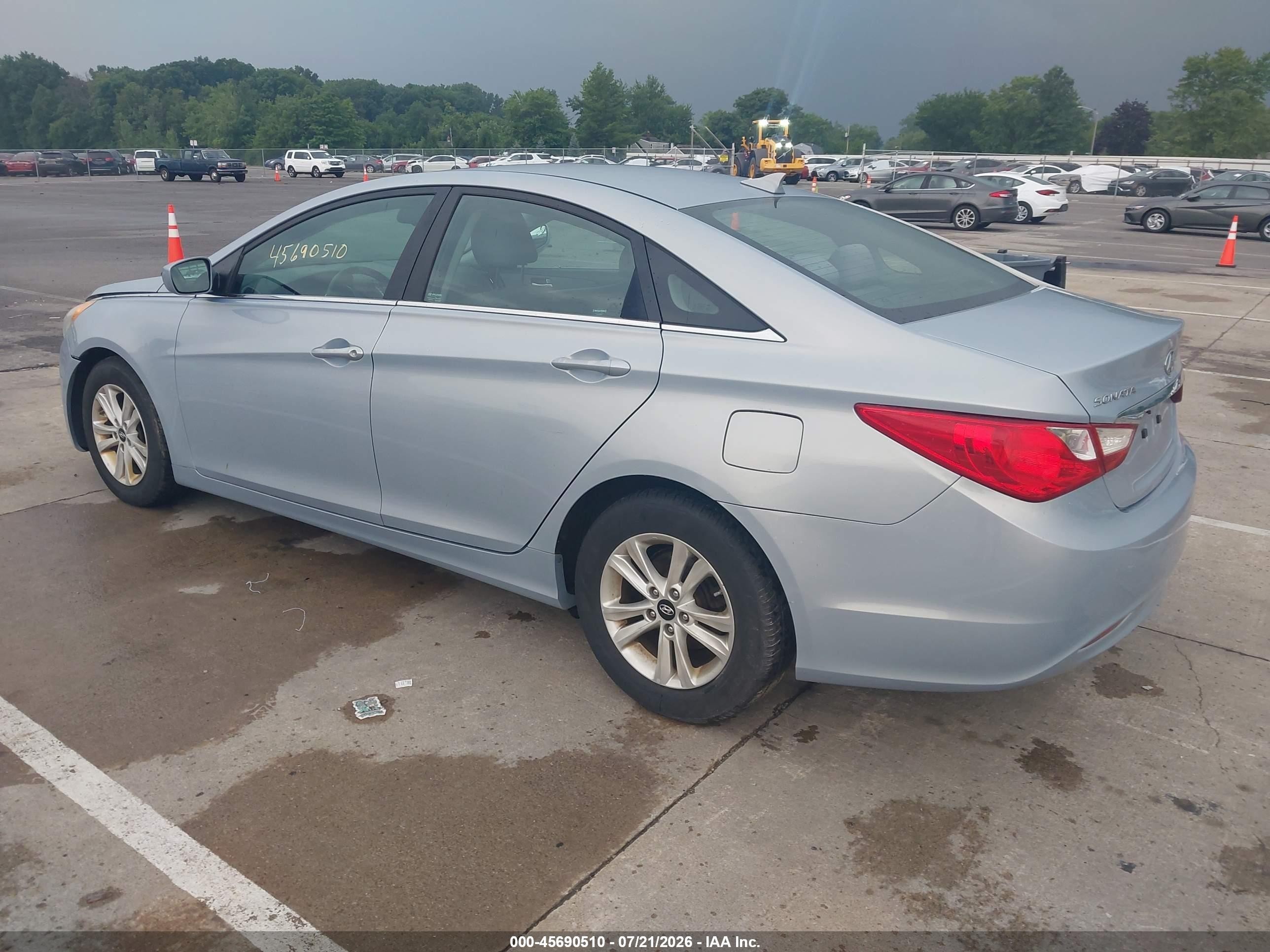 2013 Hyundai Sonata Gls Light Blue vin: 5NPEB4AC7DH758779