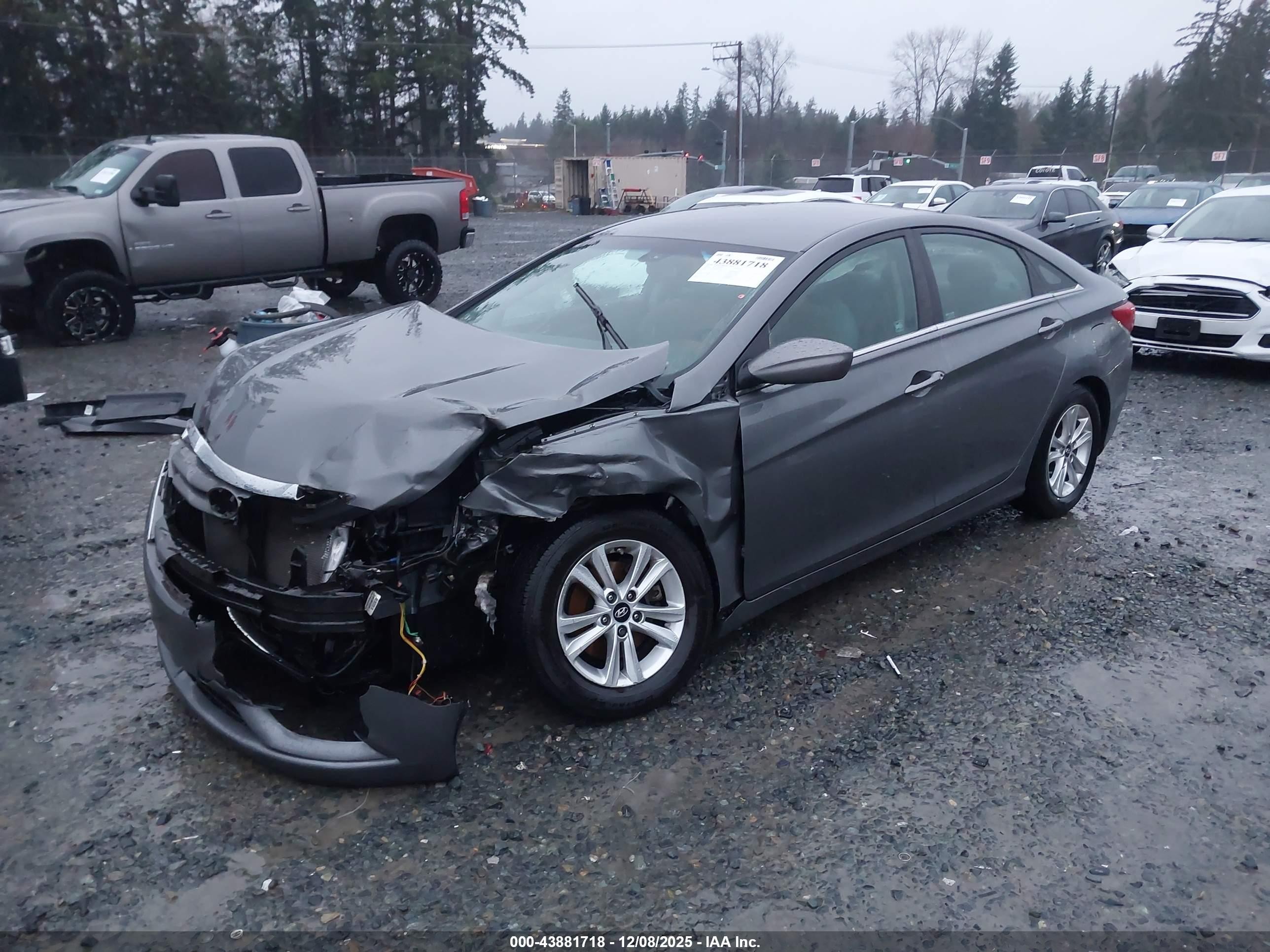 2013 Hyundai Sonata Gls Серый vin: 5NPEB4AC7DH764646