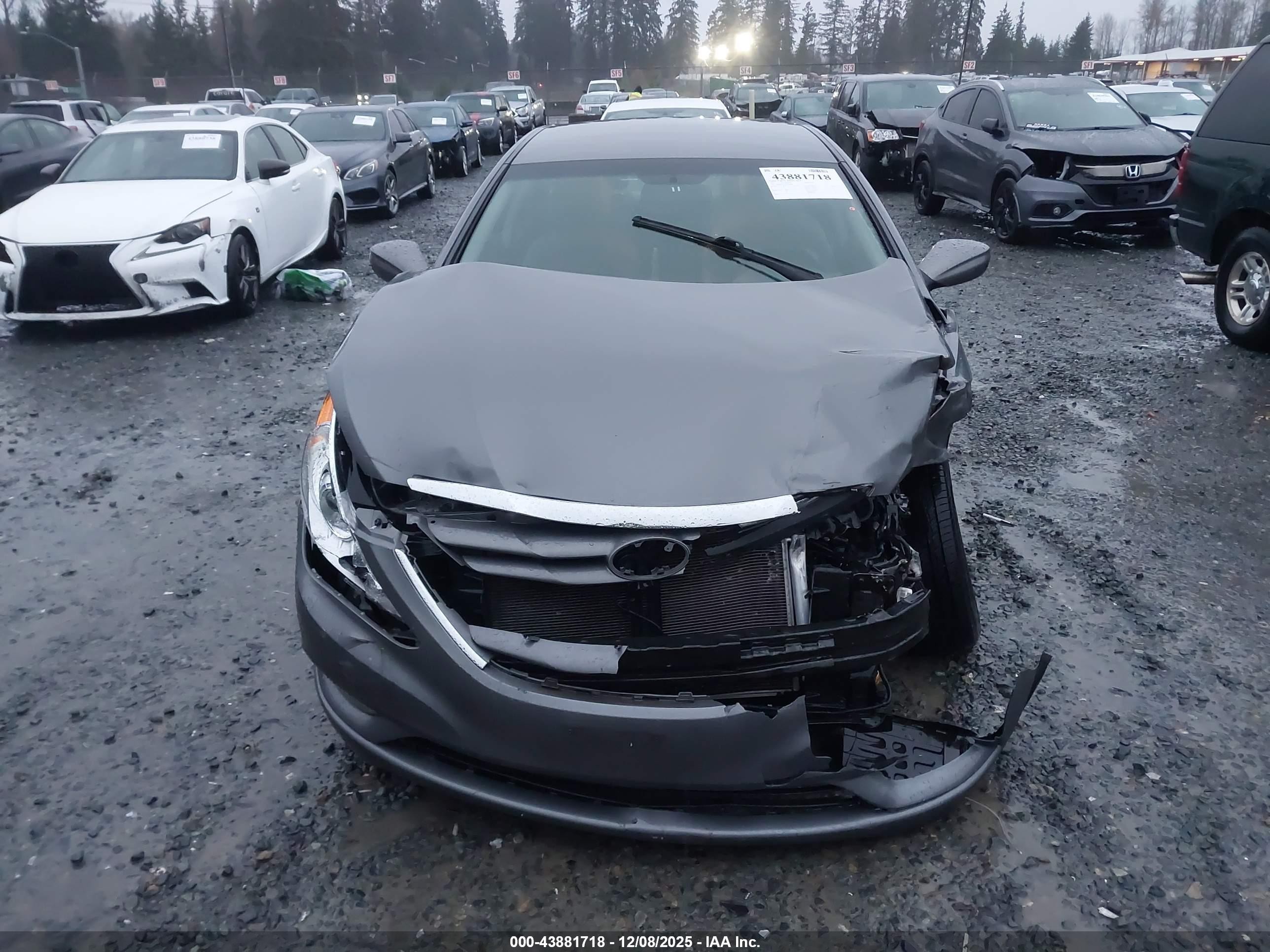 2013 Hyundai Sonata Gls Серый vin: 5NPEB4AC7DH764646