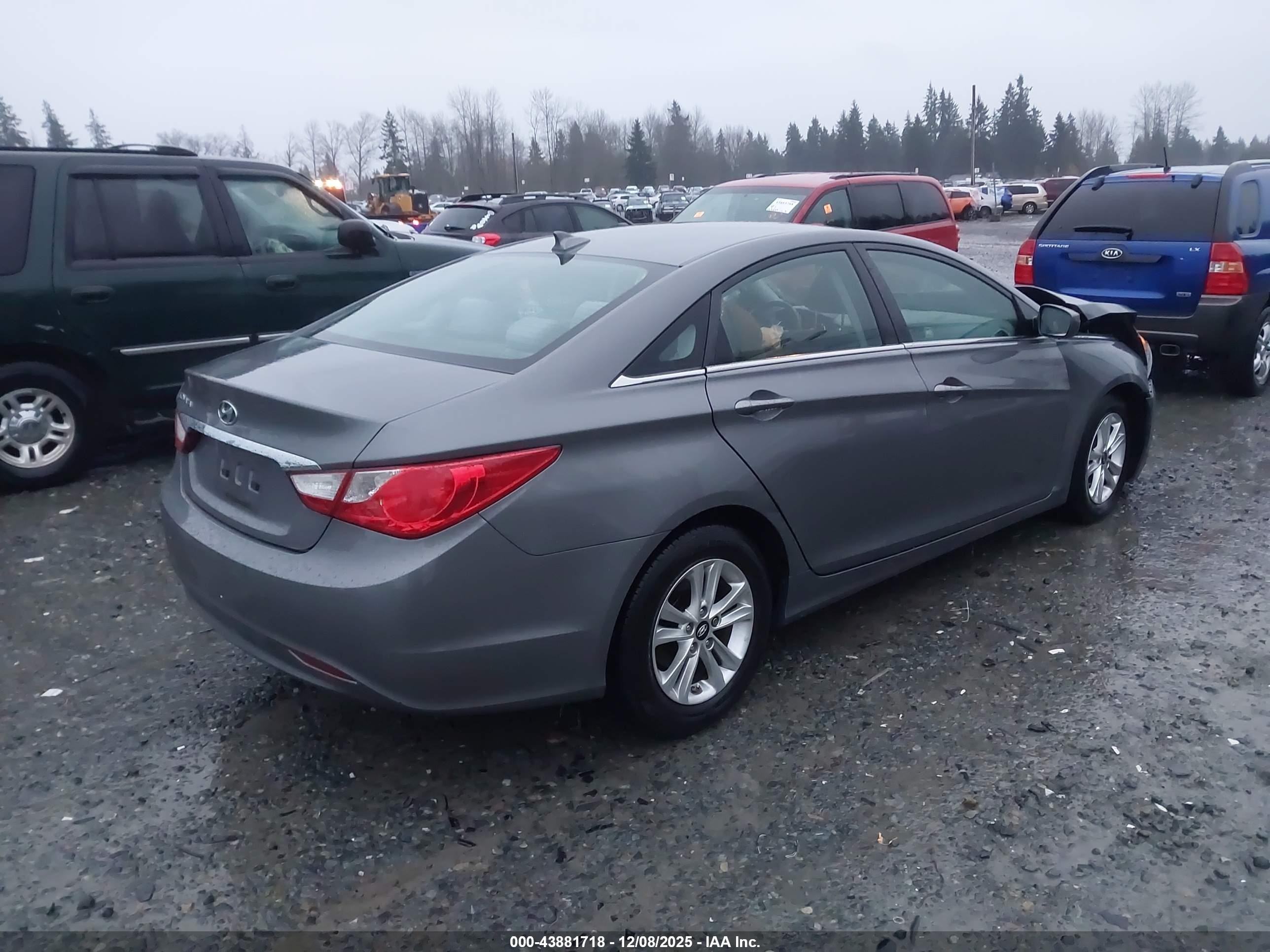 2013 Hyundai Sonata Gls Серый vin: 5NPEB4AC7DH764646