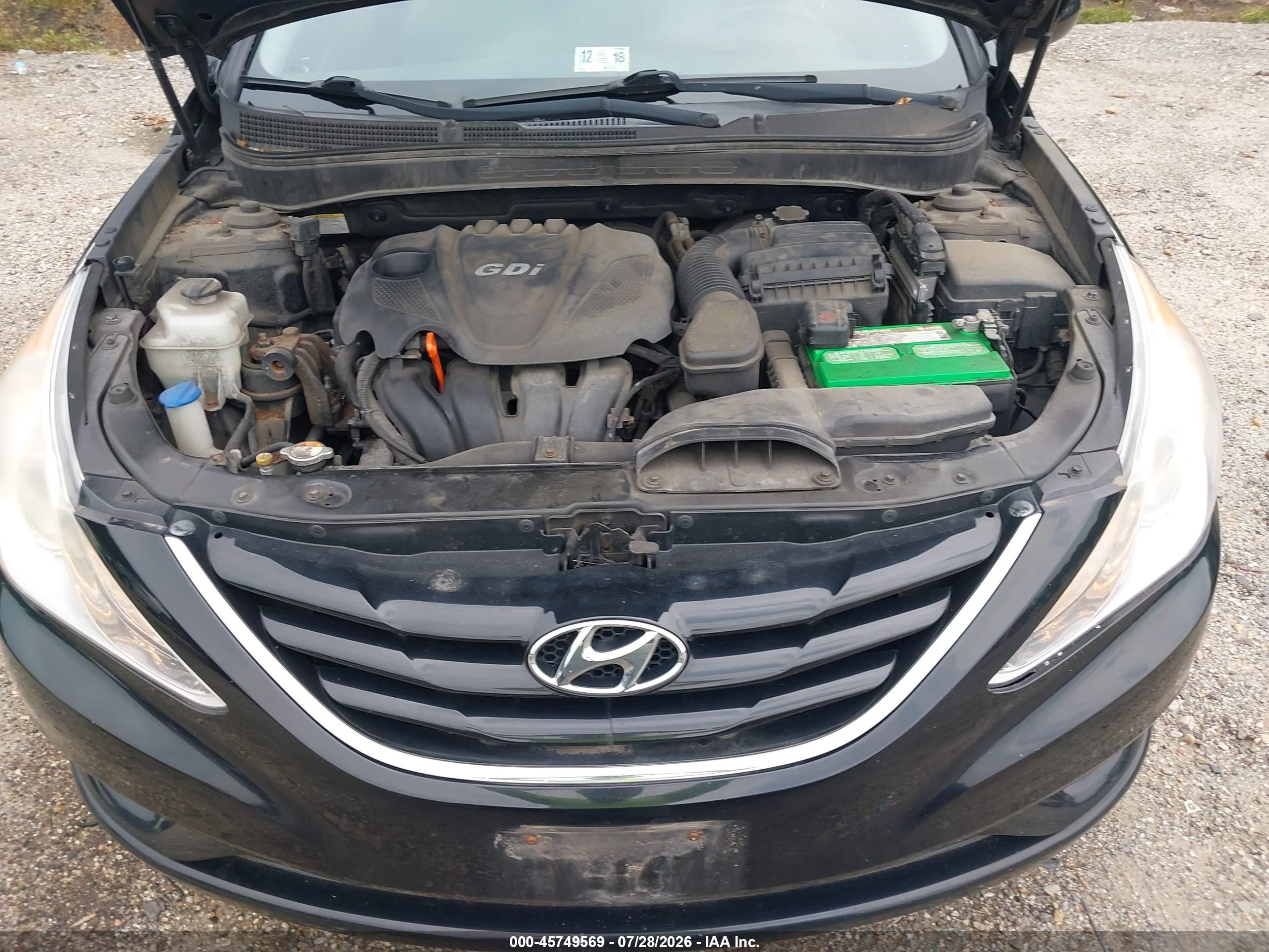 2013 Hyundai Sonata Gls Black vin: 5NPEB4AC7DH804966