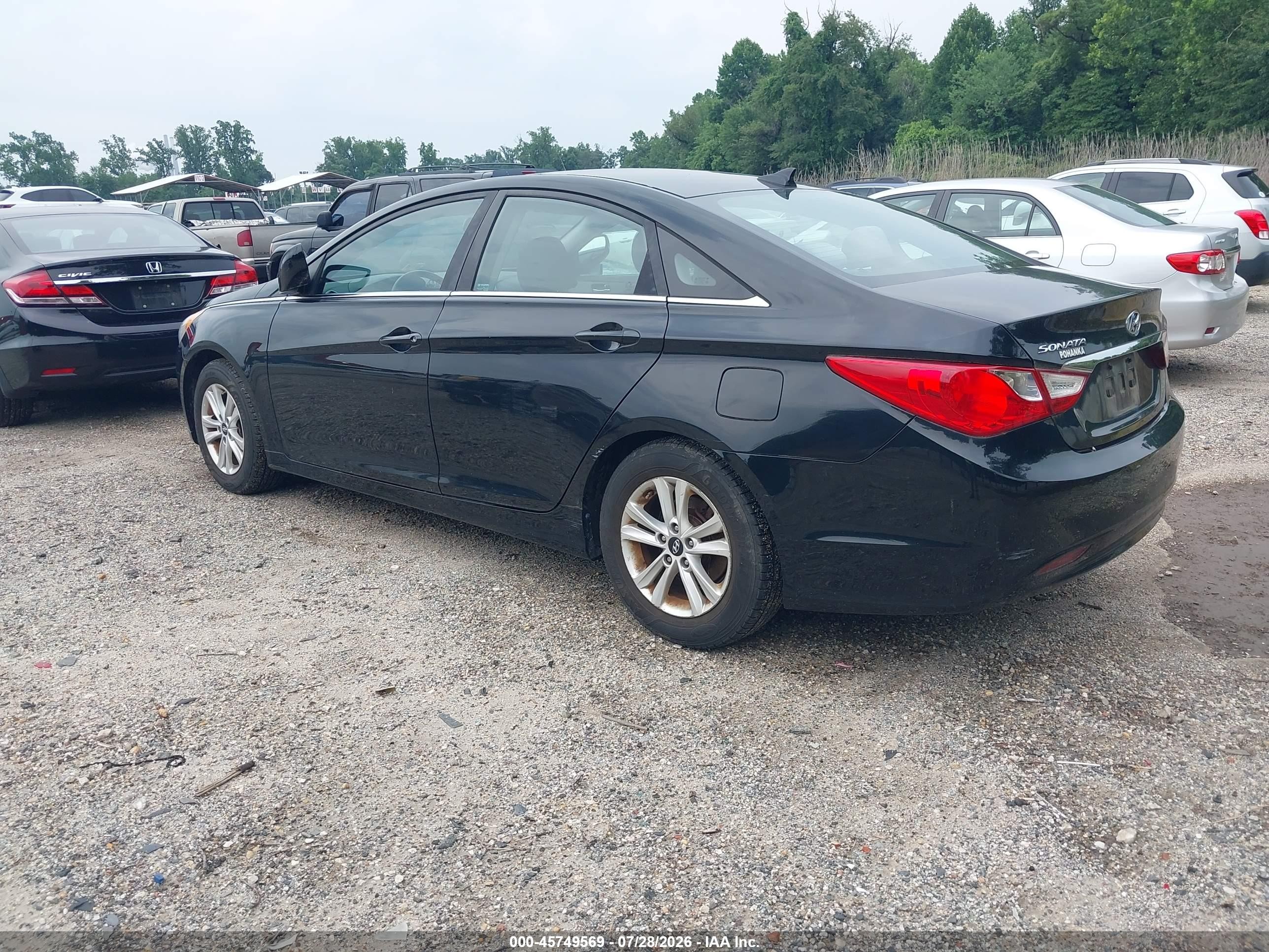 2013 Hyundai Sonata Gls Black vin: 5NPEB4AC7DH804966