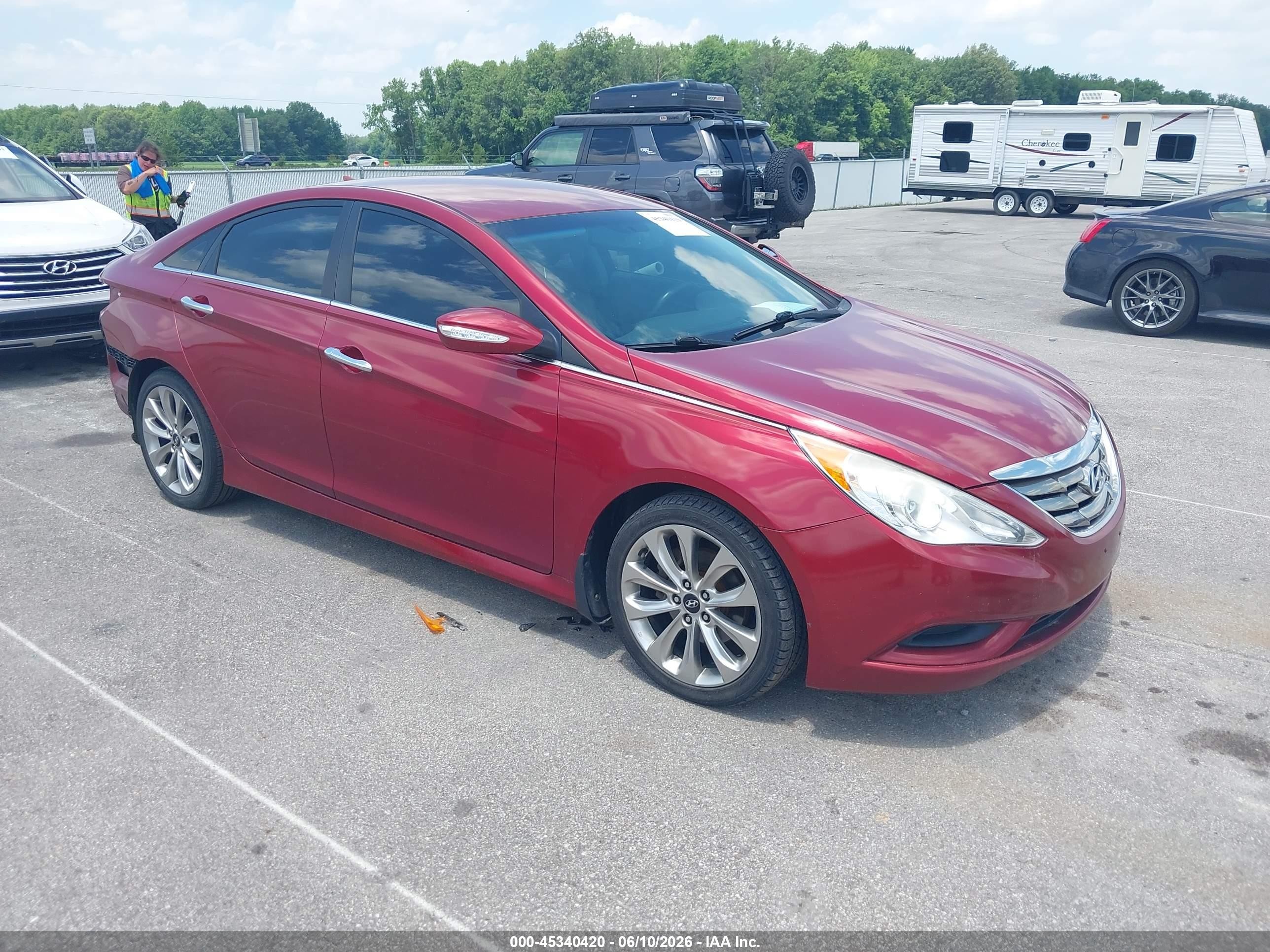 2014 Hyundai Sonata Gls Red vin: 5NPEB4AC7EH811806