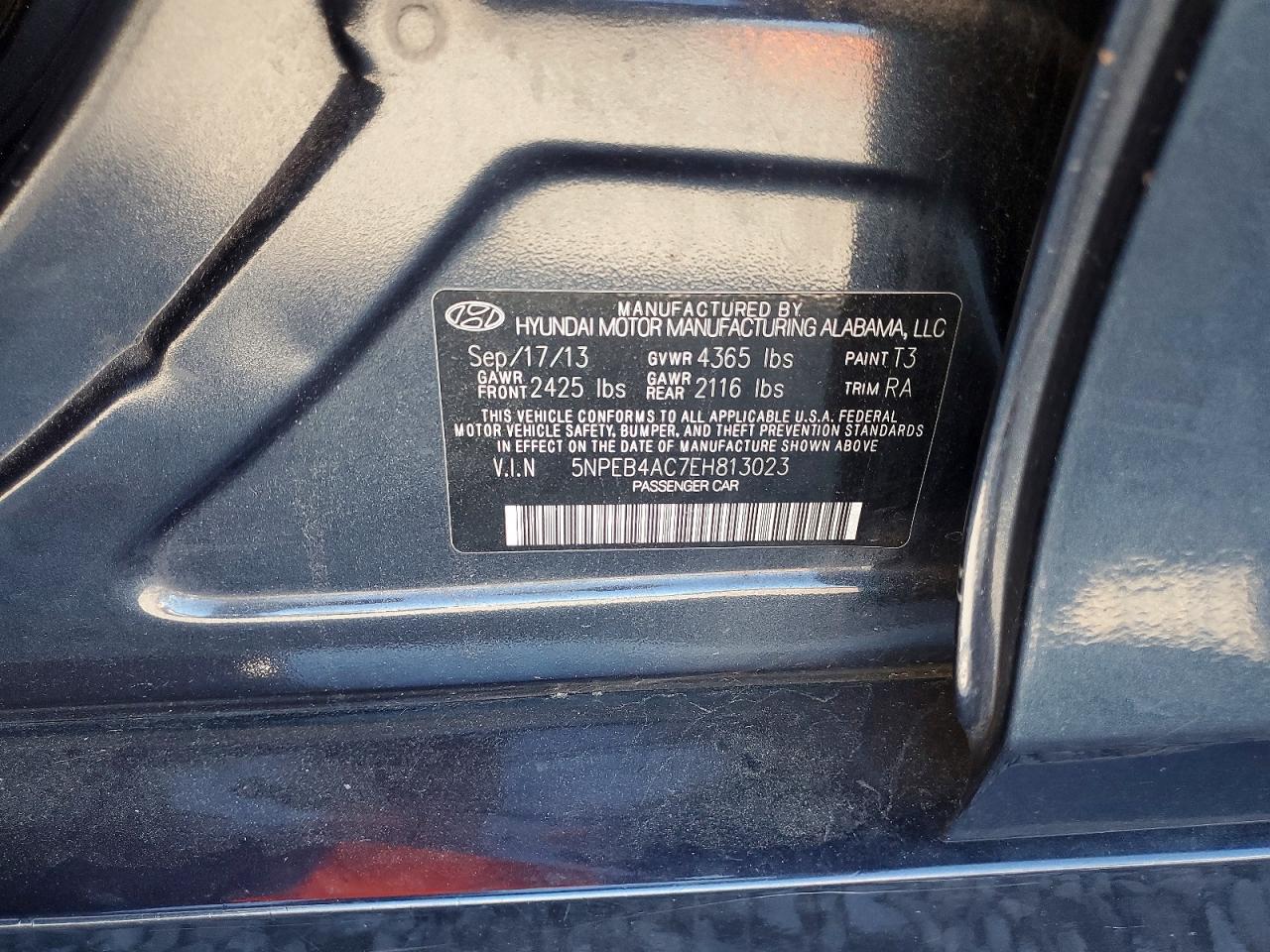 2014 Hyundai Sonata Gls Black vin: 5NPEB4AC7EH813023