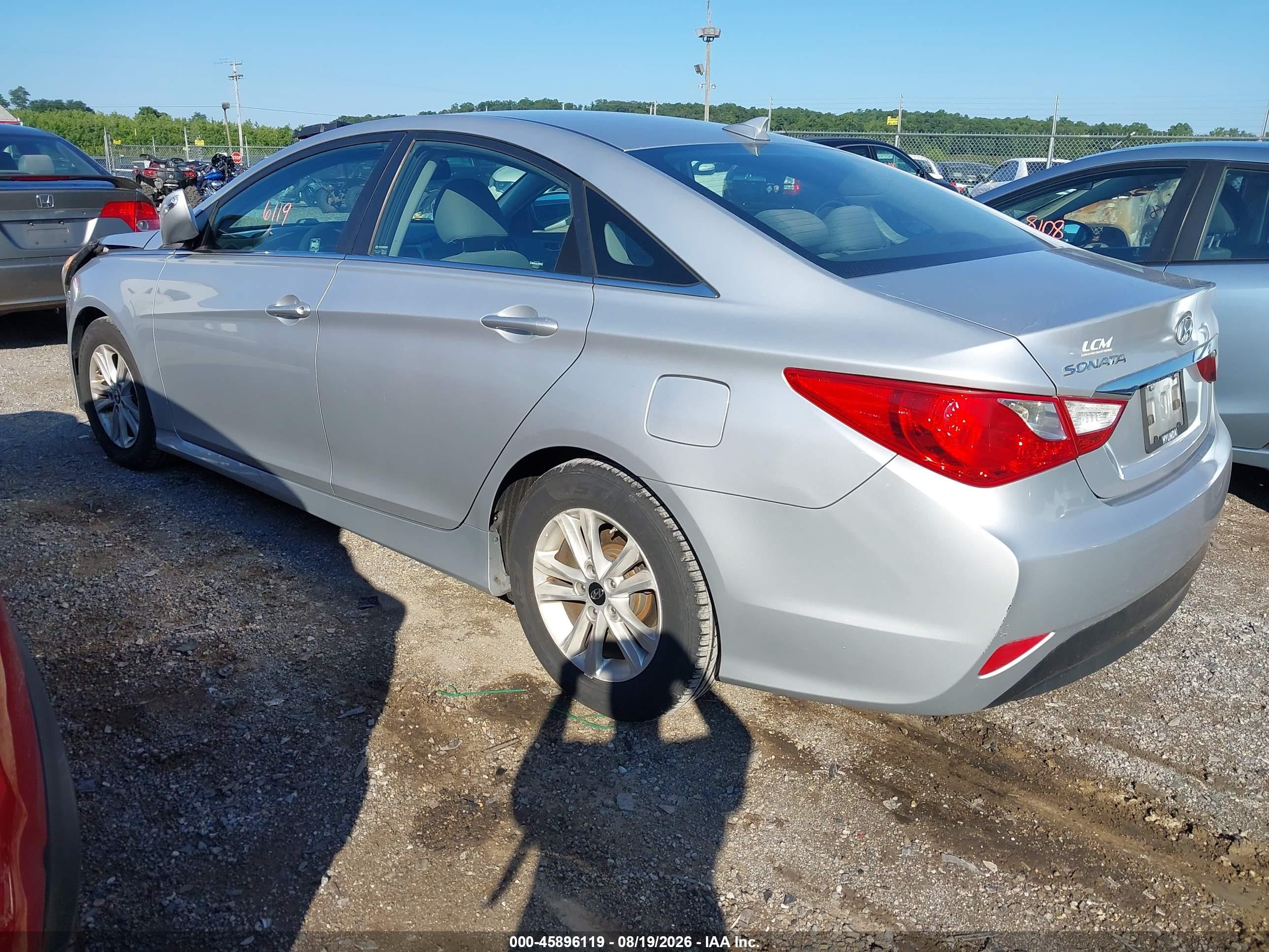 2014 Hyundai Sonata Gls Silver vin: 5NPEB4AC7EH813183
