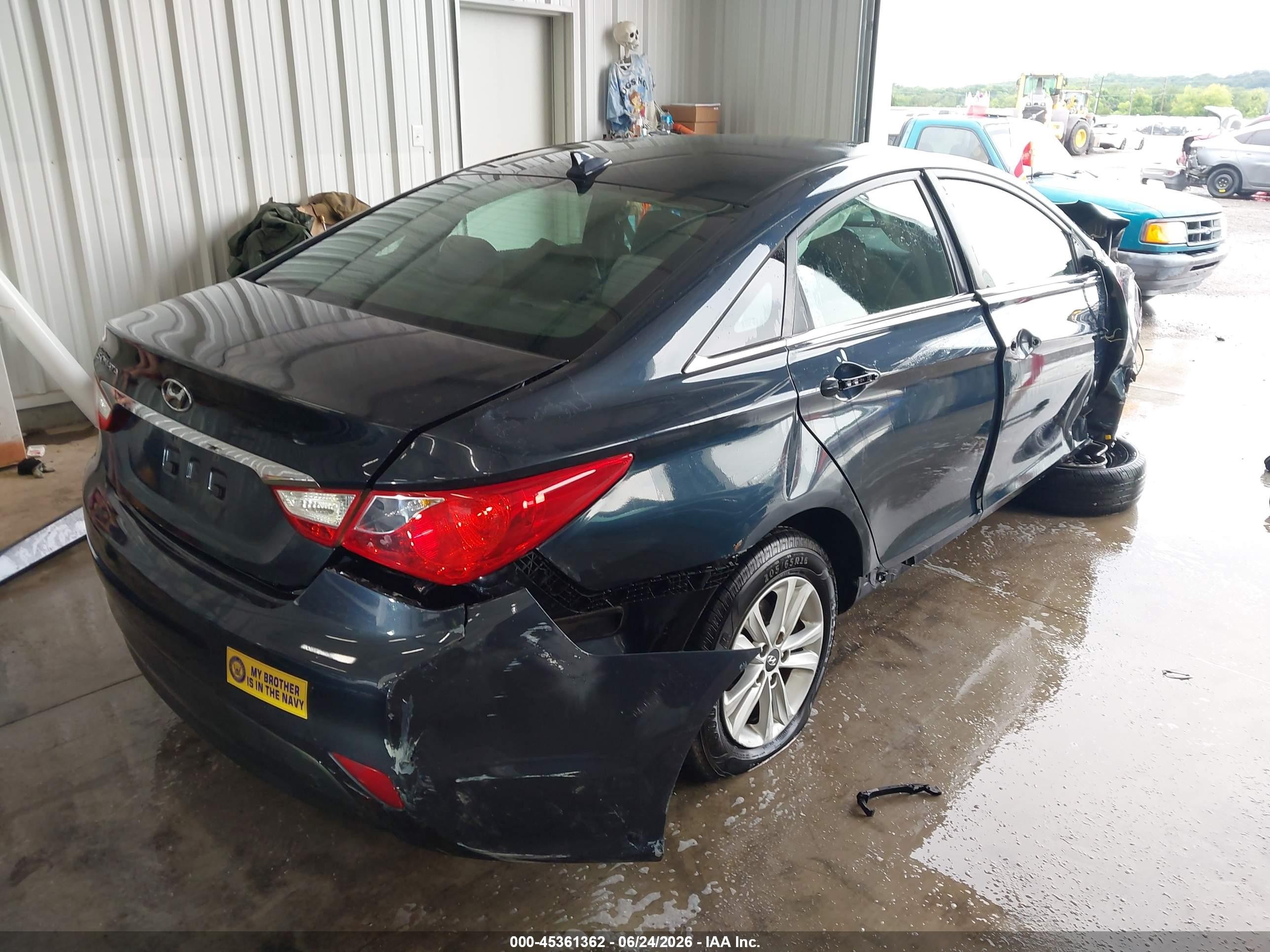 2014 Hyundai Sonata Gls Синий vin: 5NPEB4AC7EH828167