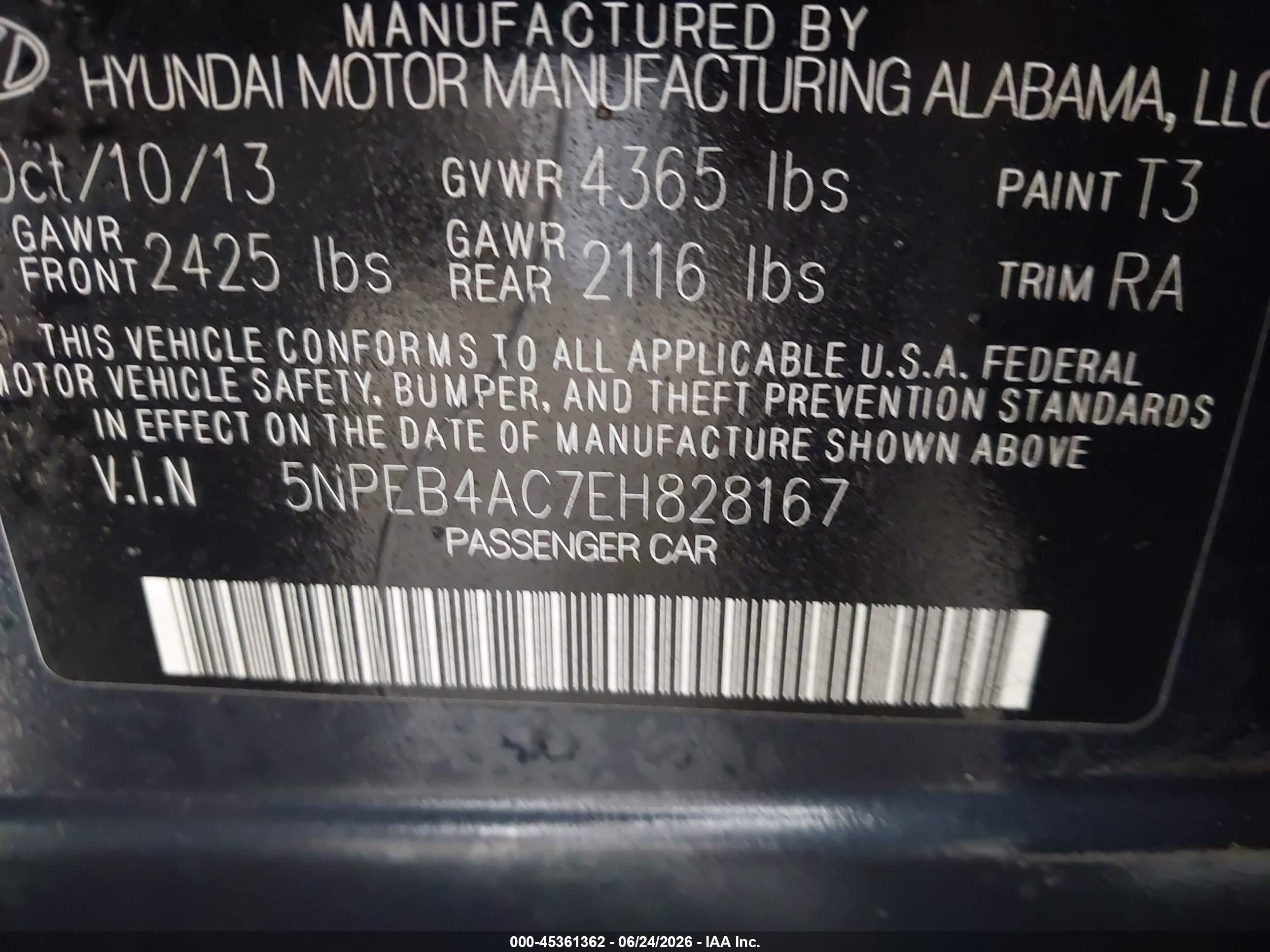 2014 Hyundai Sonata Gls Синий vin: 5NPEB4AC7EH828167