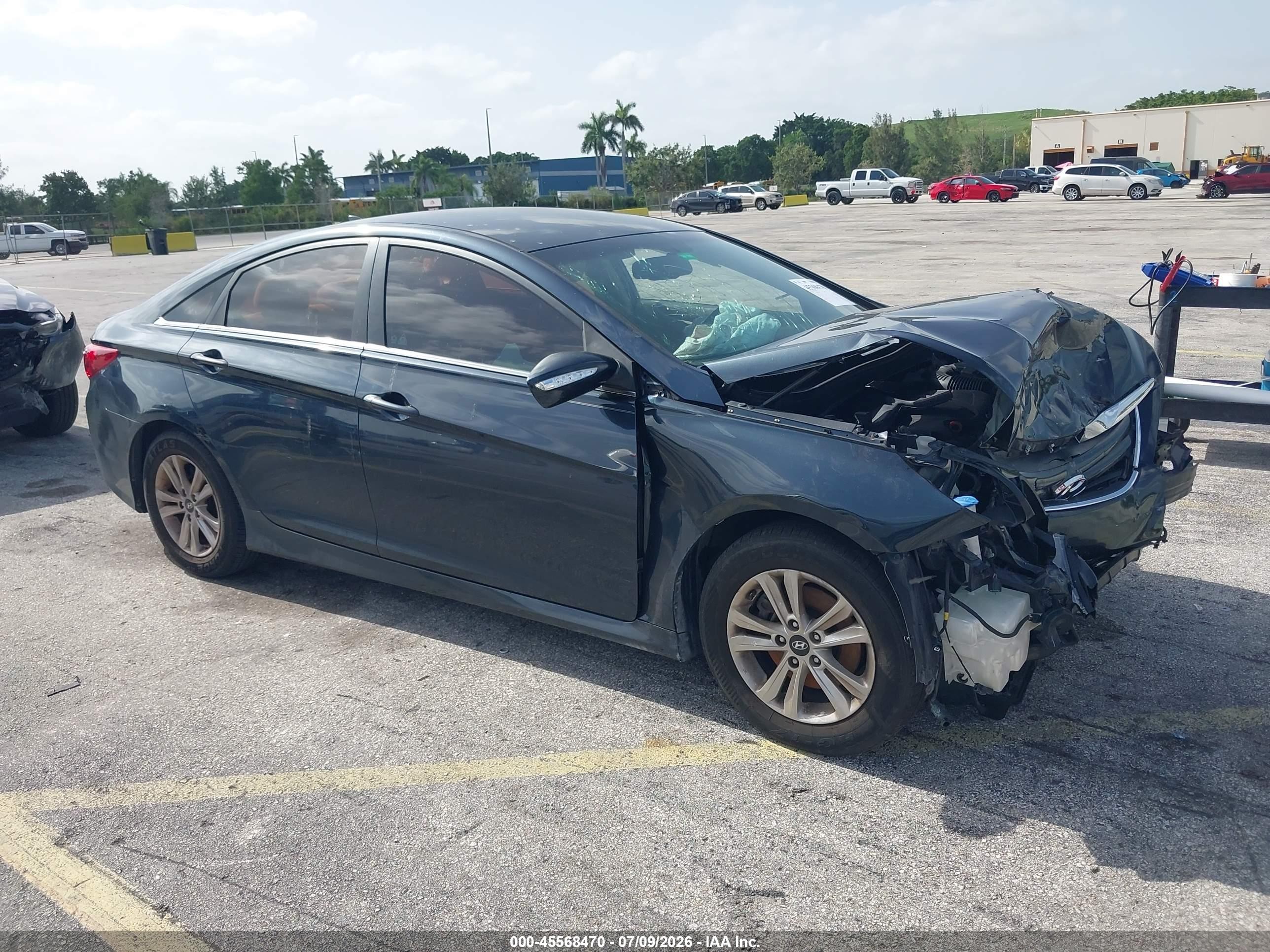 2014 Hyundai Sonata Gls Dark Blue vin: 5NPEB4AC7EH833109