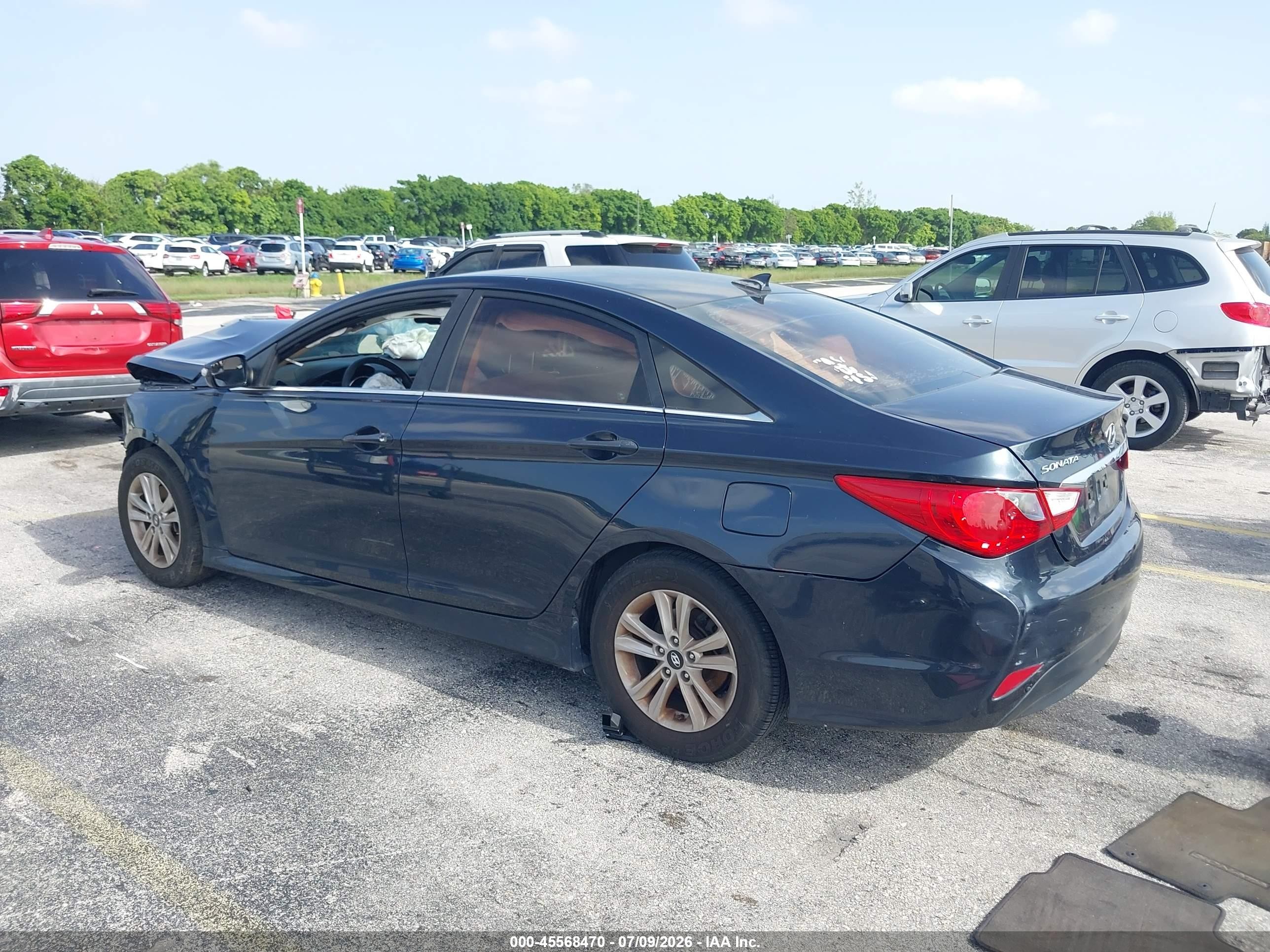 2014 Hyundai Sonata Gls Dark Blue vin: 5NPEB4AC7EH833109
