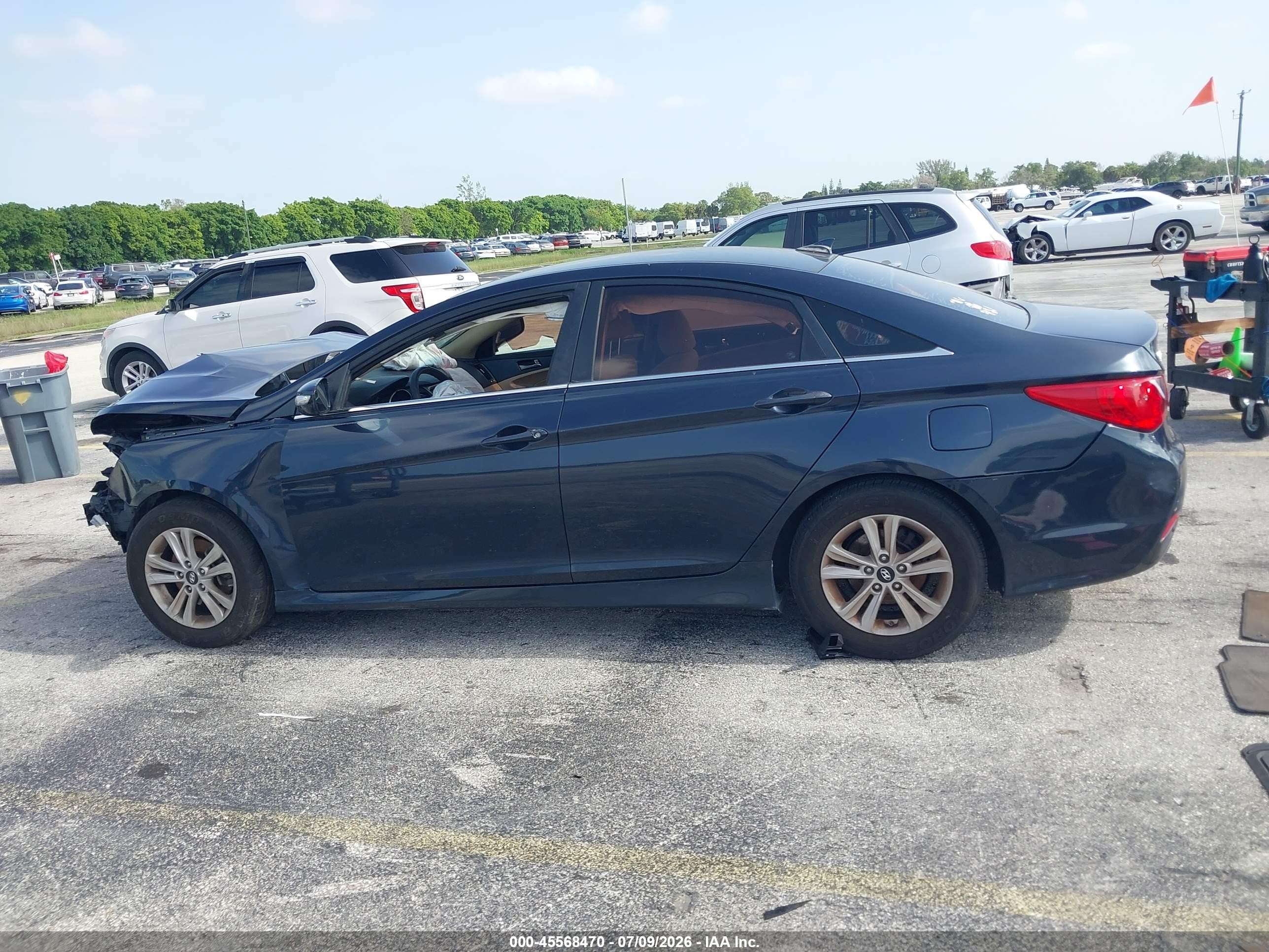 2014 Hyundai Sonata Gls Dark Blue vin: 5NPEB4AC7EH833109