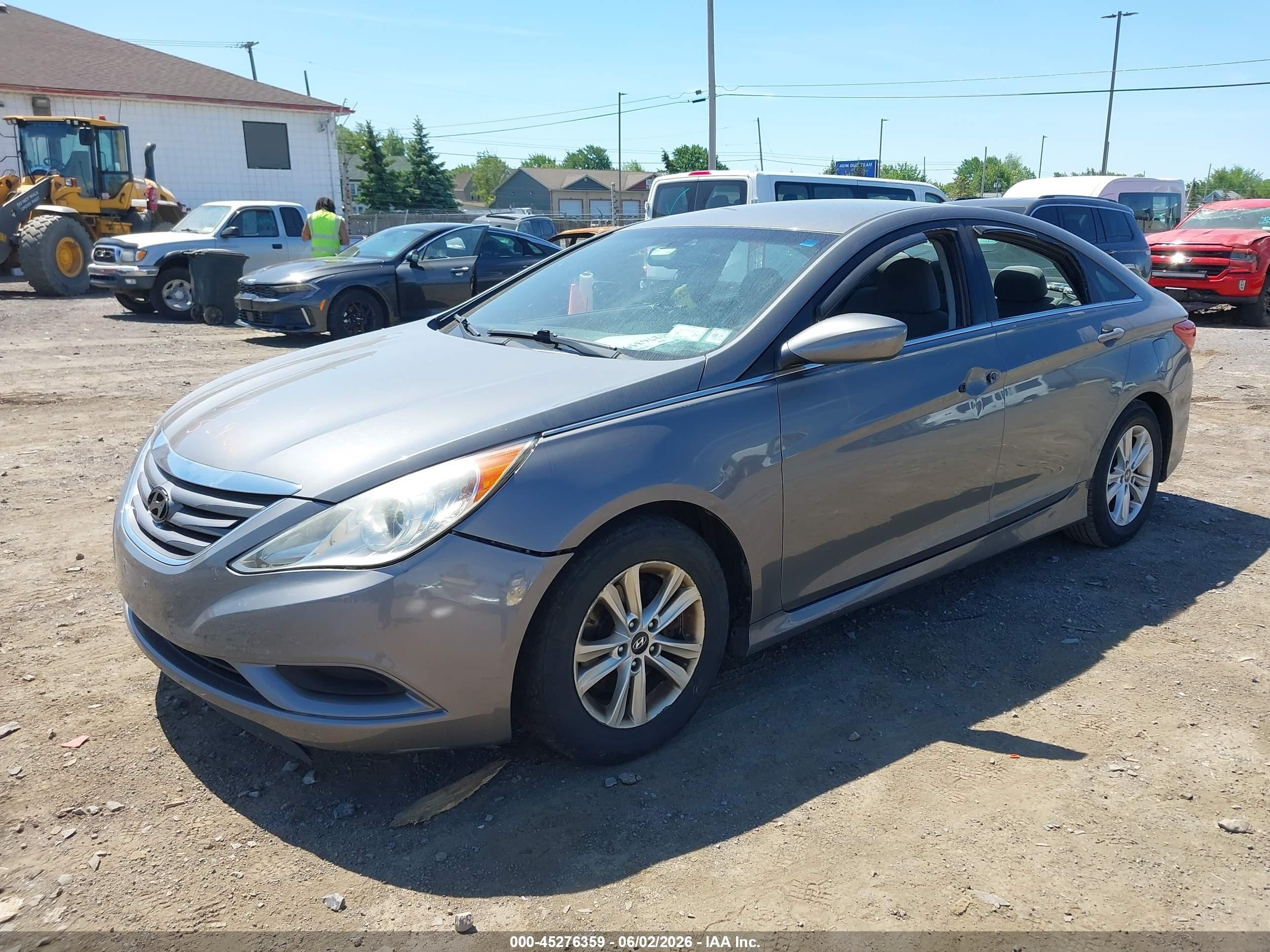 2014 Hyundai Sonata Gls Gray vin: 5NPEB4AC7EH843543