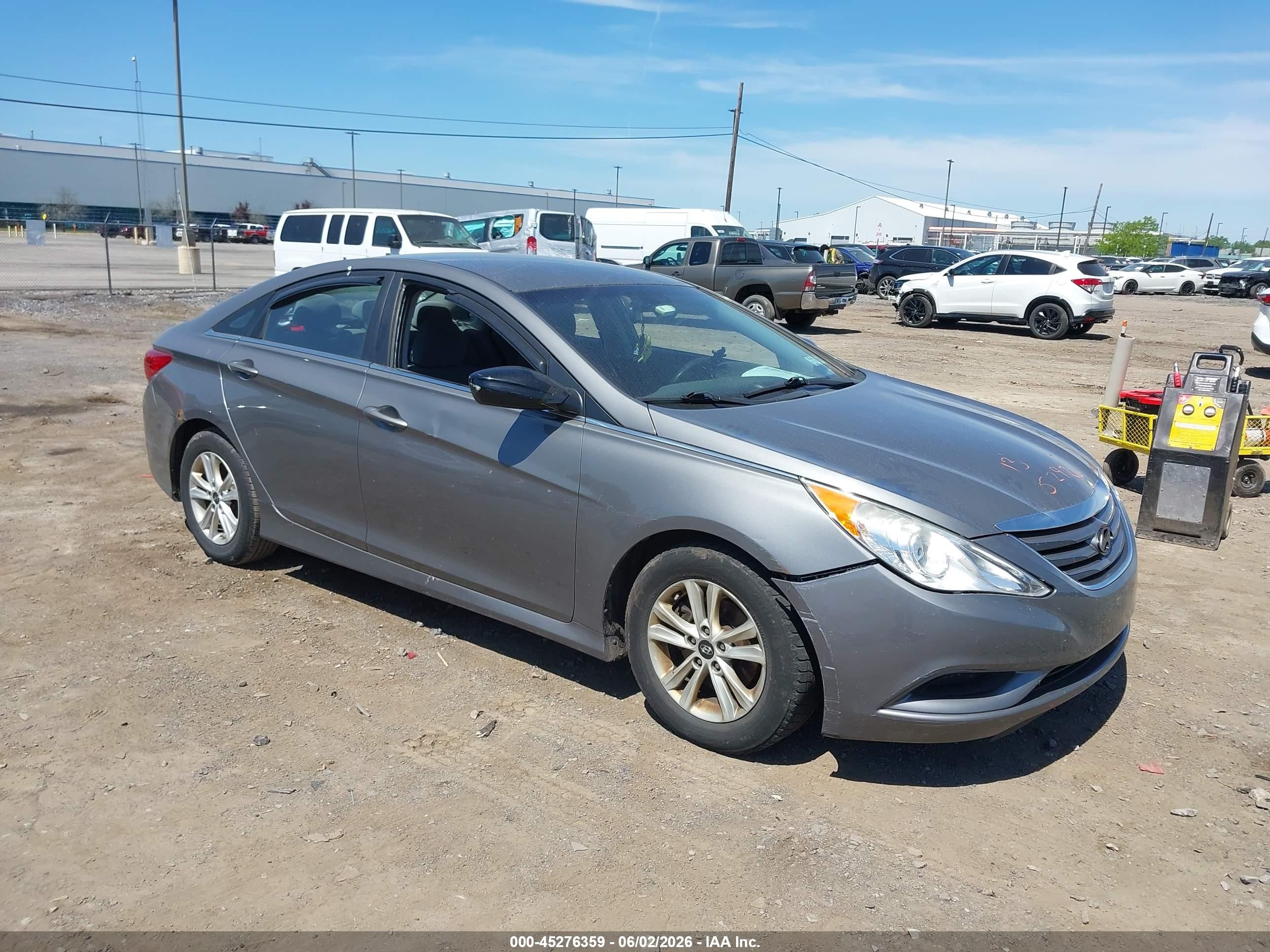 2014 Hyundai Sonata Gls Gray vin: 5NPEB4AC7EH843543